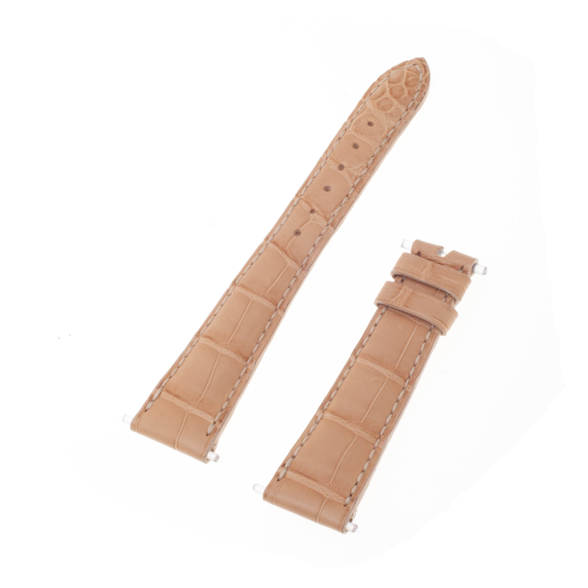 パテックフィリップ純正アリゲーターストラップ Patek Philippe genuine beige alligator strap 19mm x 14mm |