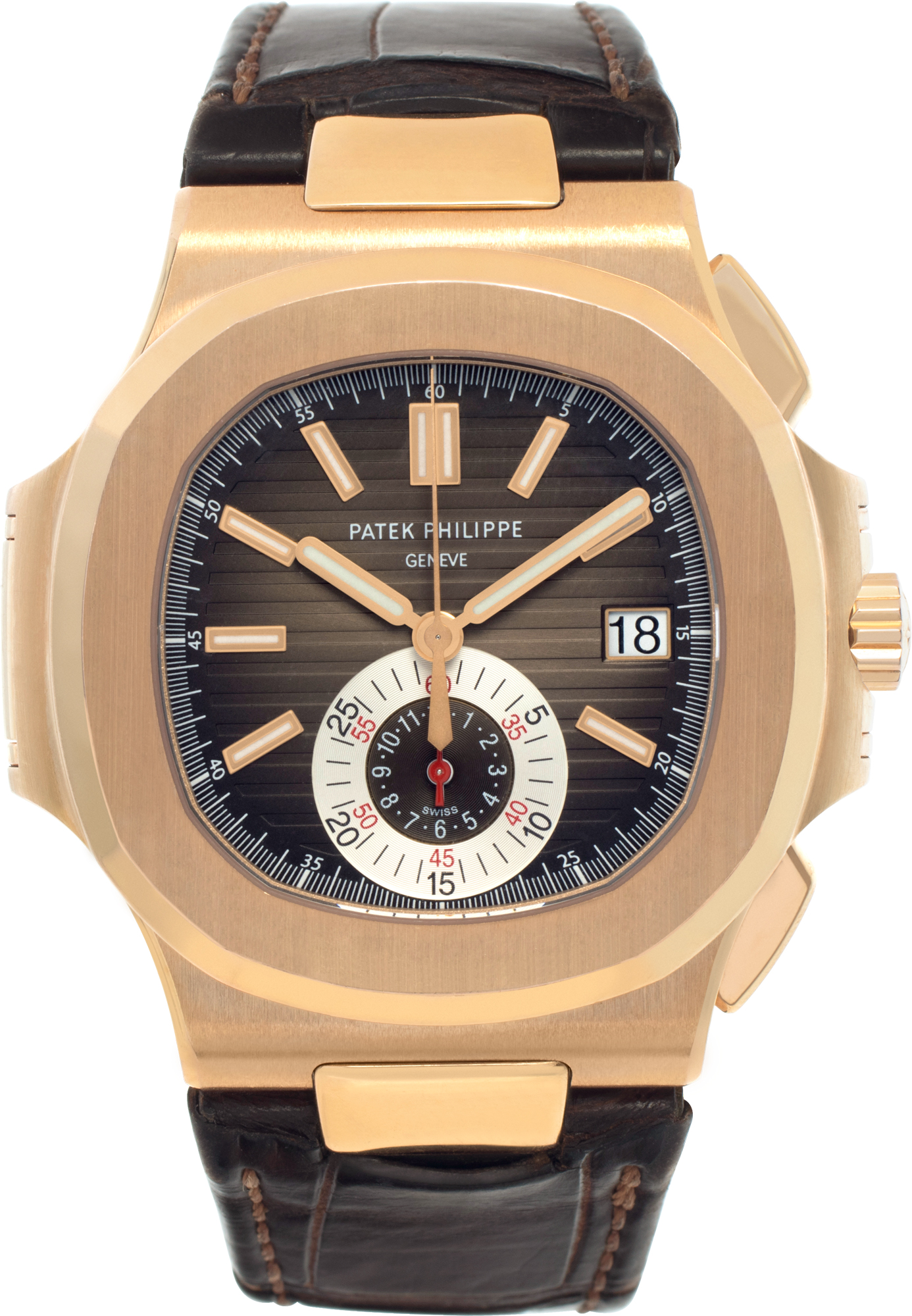 Preowned Patek Philippe Nautilus 5980r-001 18k rose gold