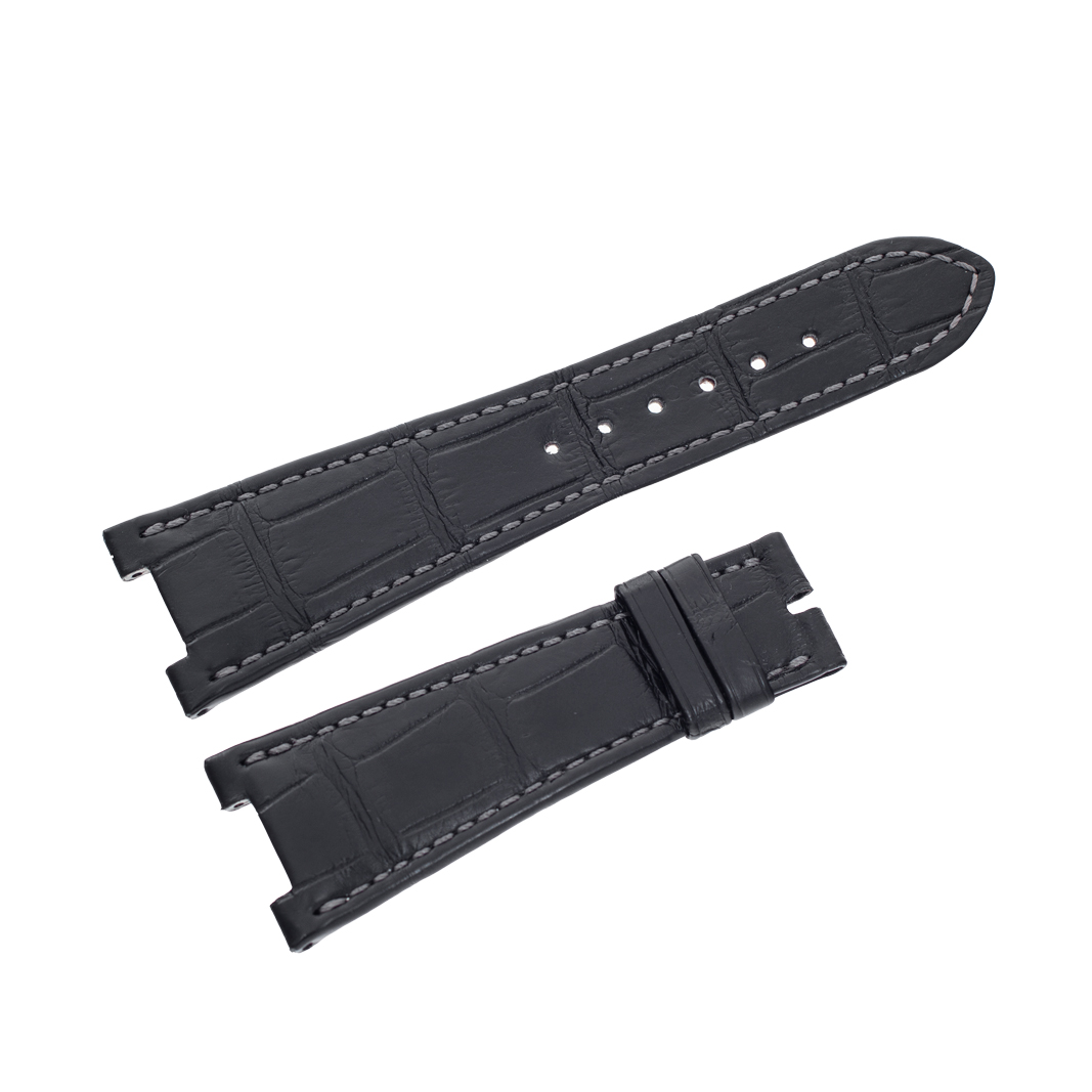 Patek Philippe Nautilus black crocodile strap 25x18 | Gray & Sons