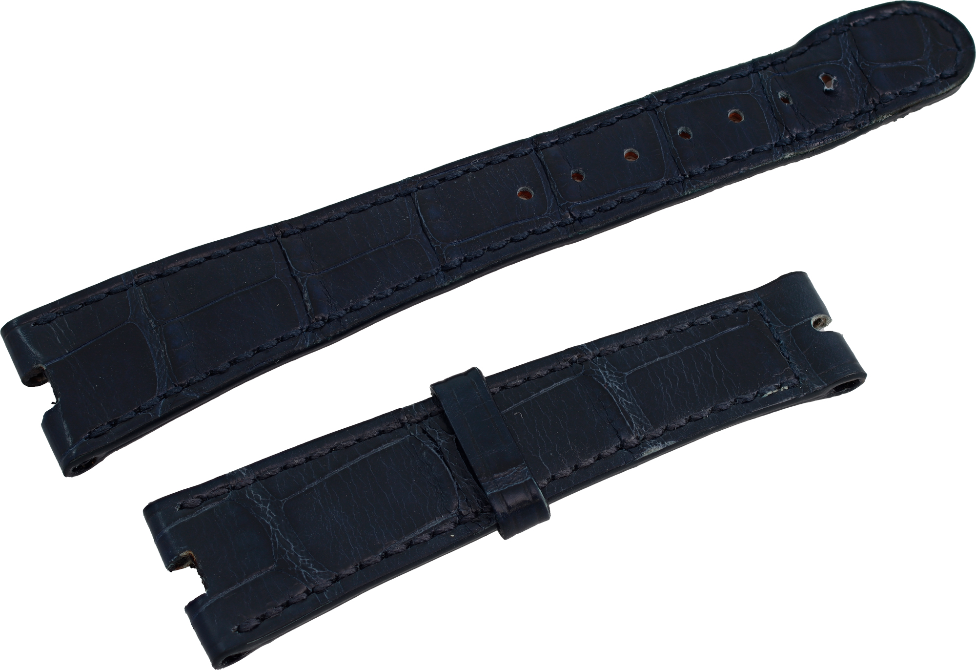 Patek Philippe navy blue alligator strap (19mm x 14mm) | Gray & Sons
