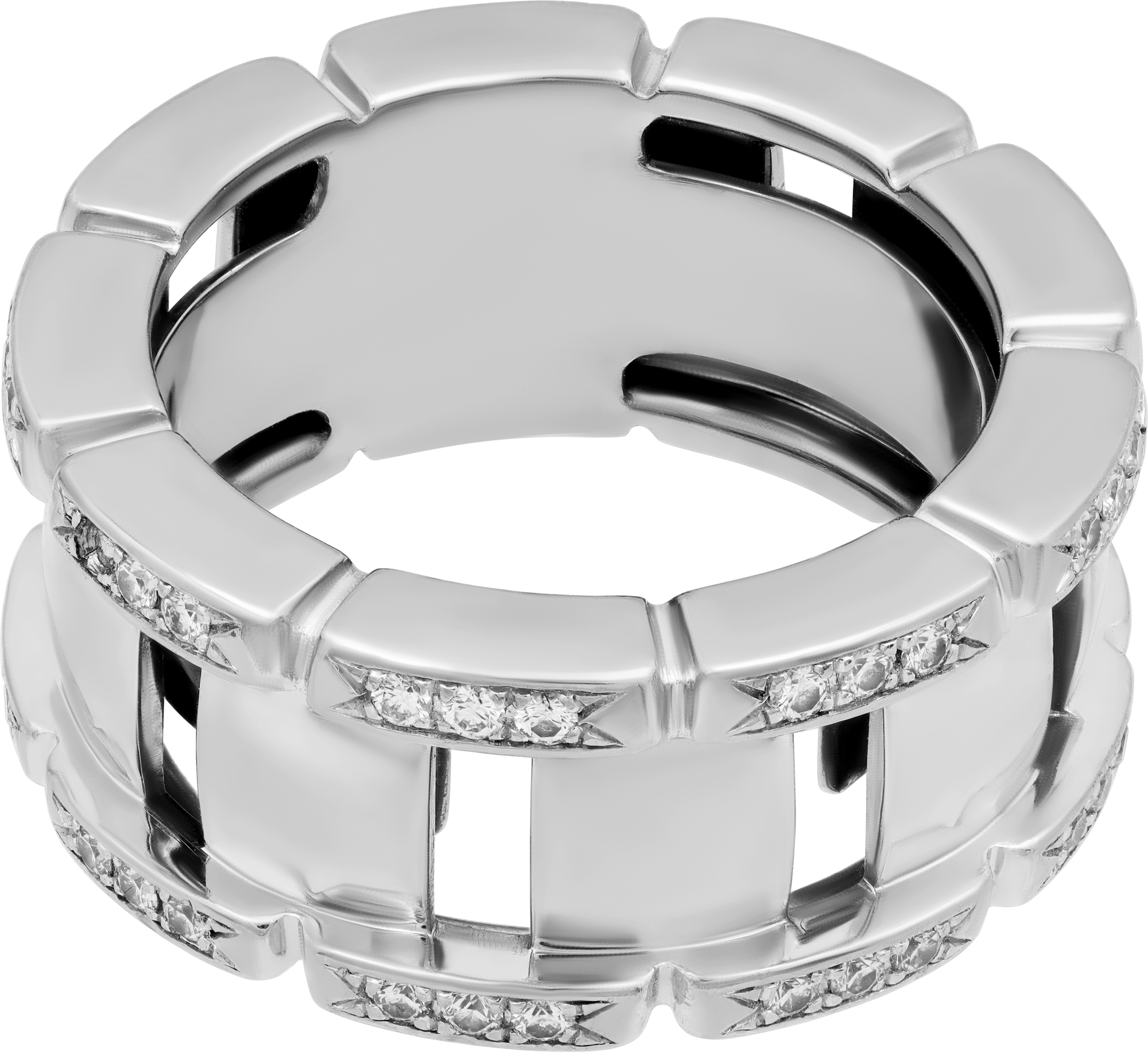 Patek Philippe Twenty 4 ring in 18k white gold with 0.47 carats in diamonds. Euro Size 56 (US size 7.5). S521943