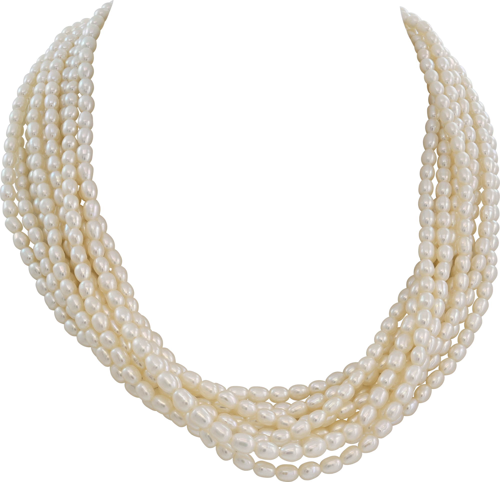 Pearl necklace with a 18k yellow gold clasp