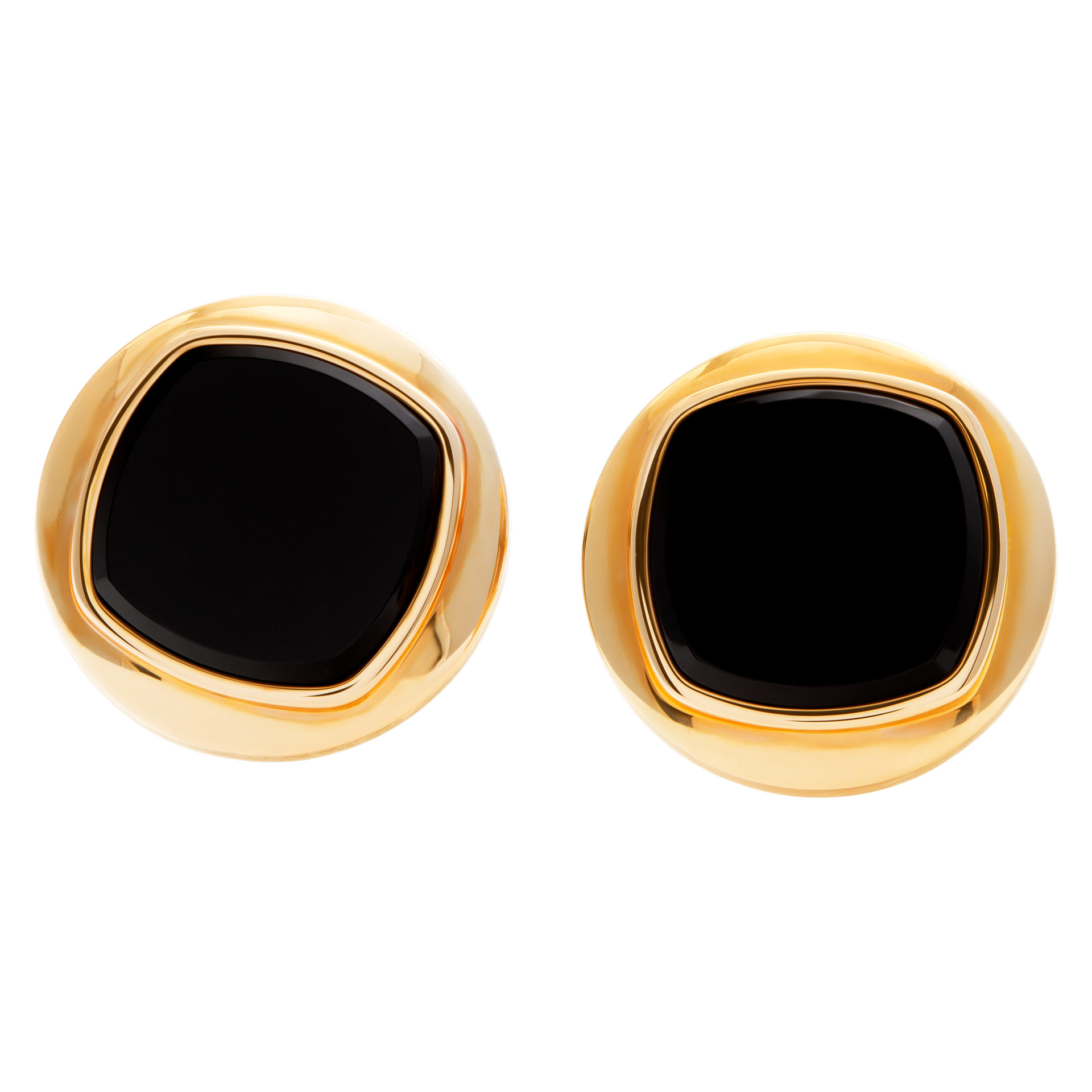 Piaget "Emperador" cushion-shaped cufflinks in 18K rose gold and onyx Piaget "Emperador" cushion-shaped cufflinks in 18K rose gold and onyx