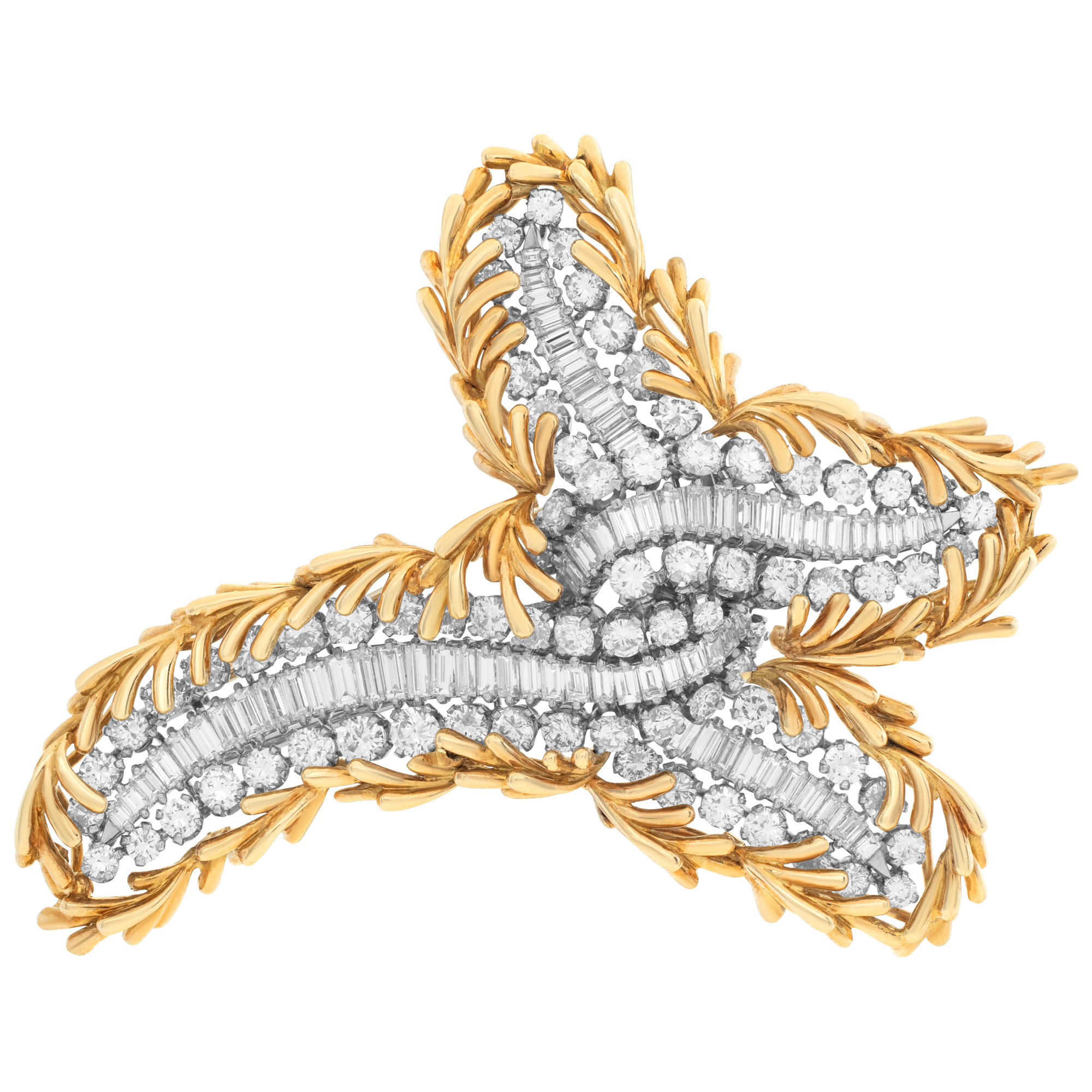 Pierre Sterle Paris (1905-1978) vintage large wide diamonds,