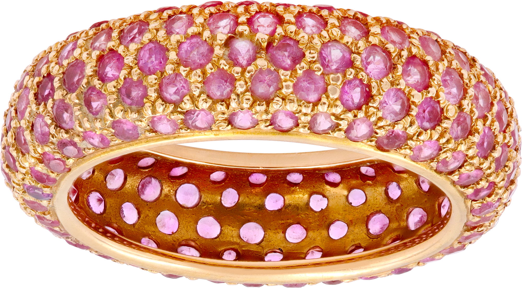 Pink sapphire Eternity band mounted in 18k rose gold Pink sapphire Eternity band mounted in 18k rose gold