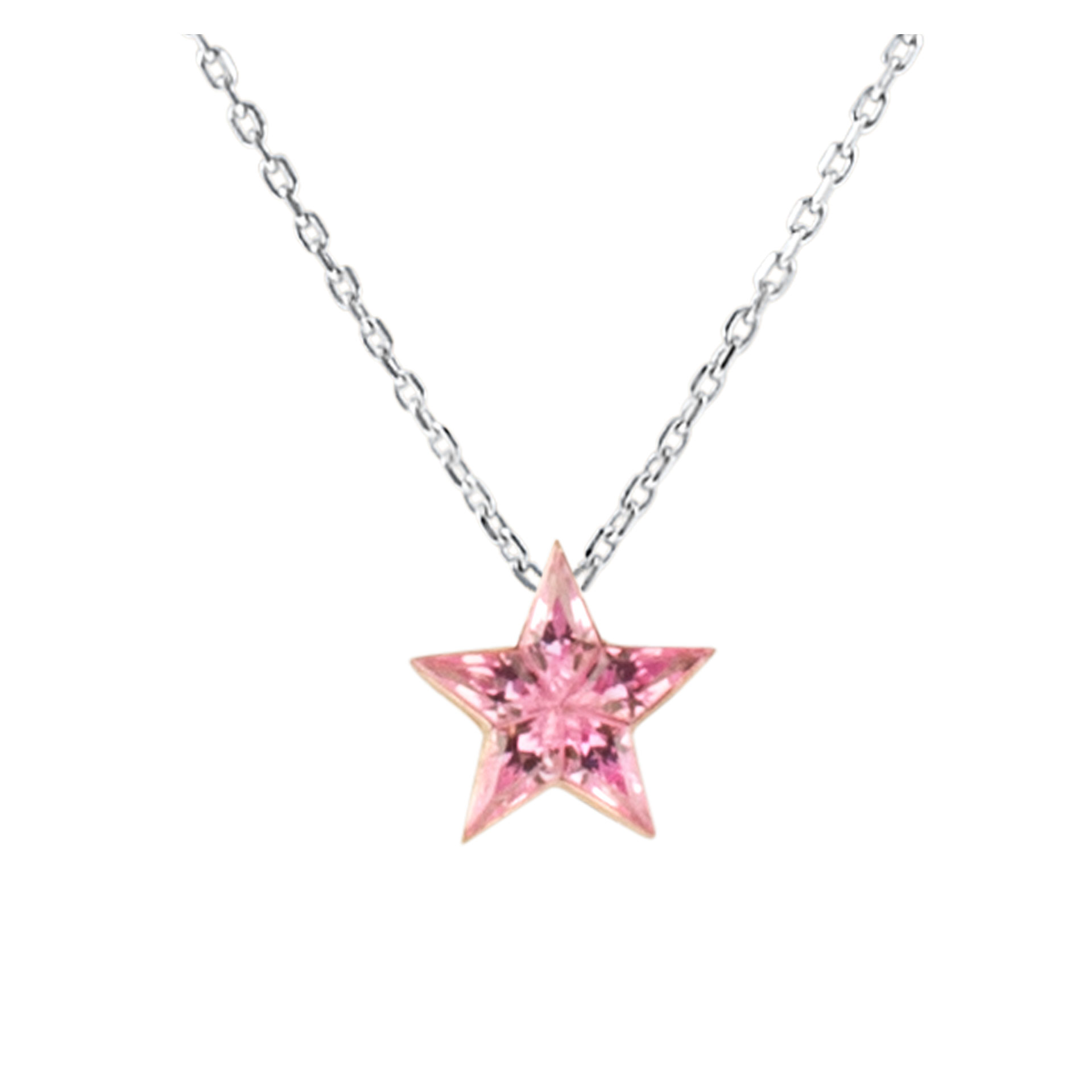 ★ROSEMONT★ 14K Sapphire Chain Necklace Pins RB0001 14K PINK SAPPHIRE NECKLACE – LUMO