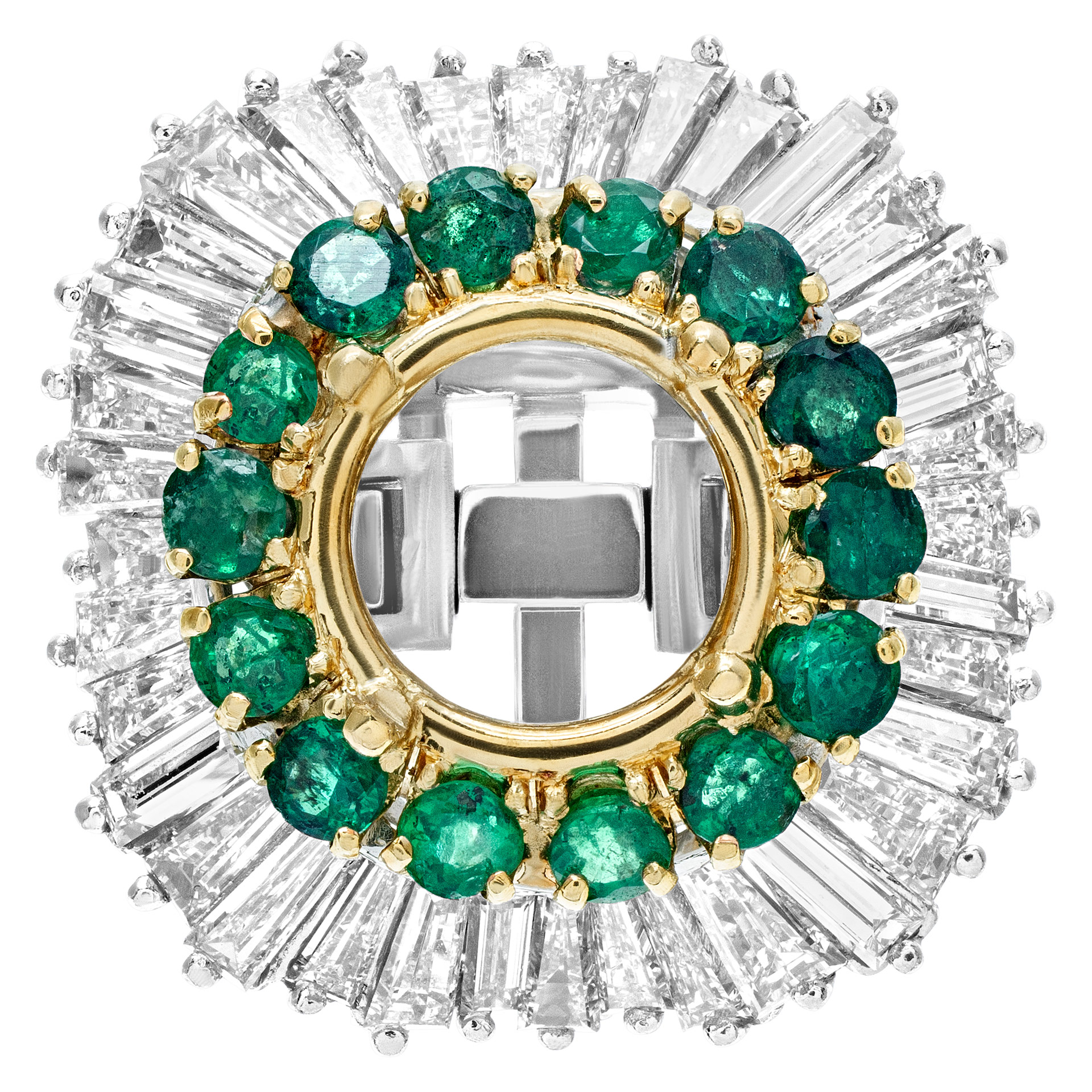 Platinum Ballerina Ring Setting with over 3.0 carats in tapered