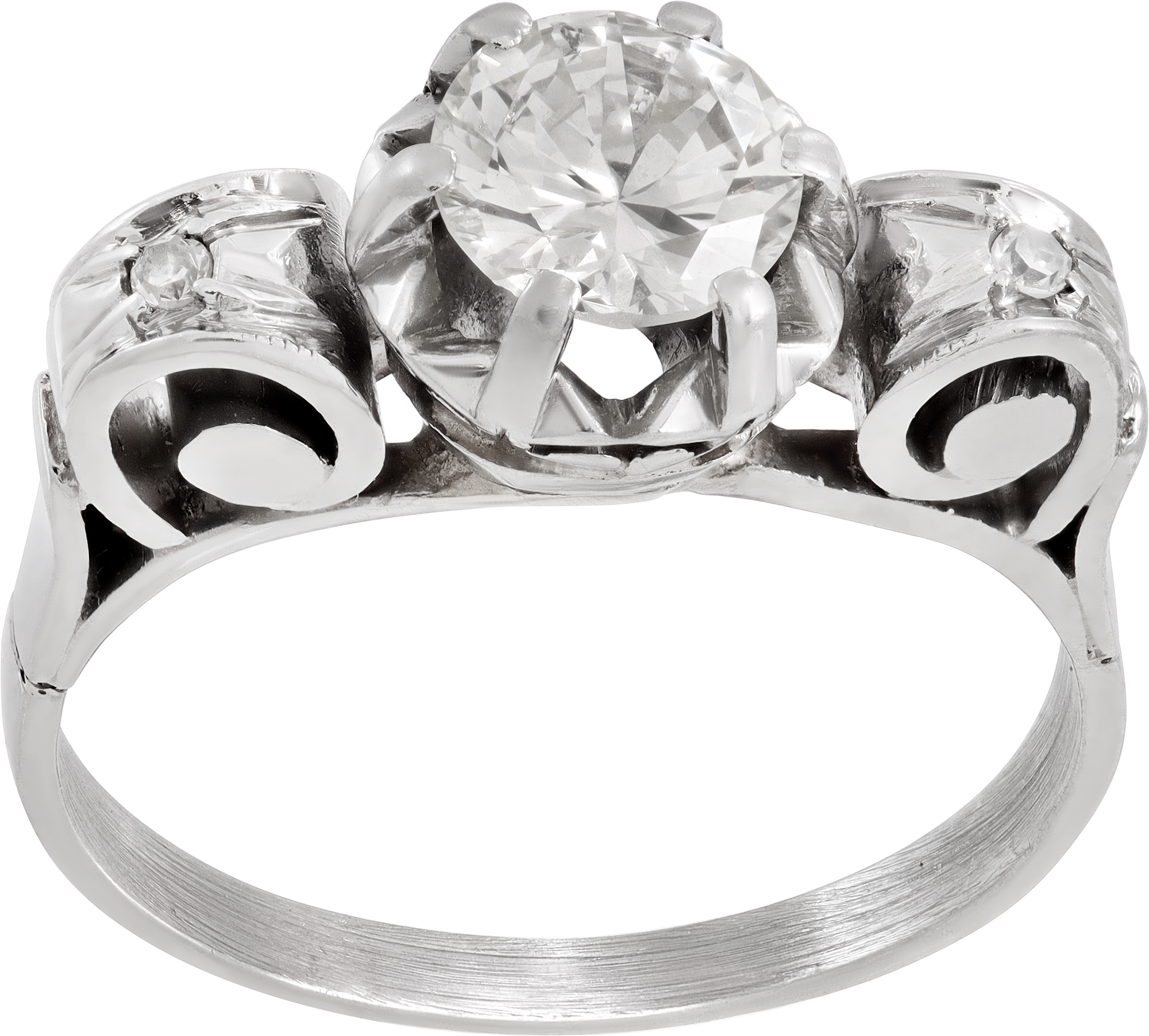 Platinum ring with diamond S521771