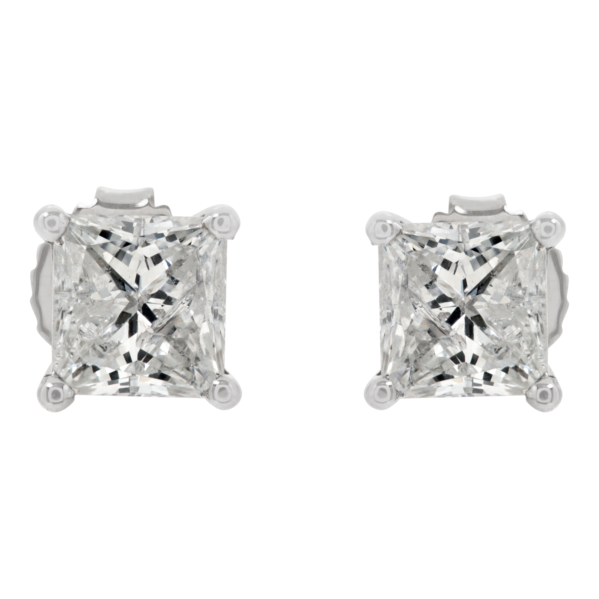 4.14ct Cushion Cut Pink Diamond Studs