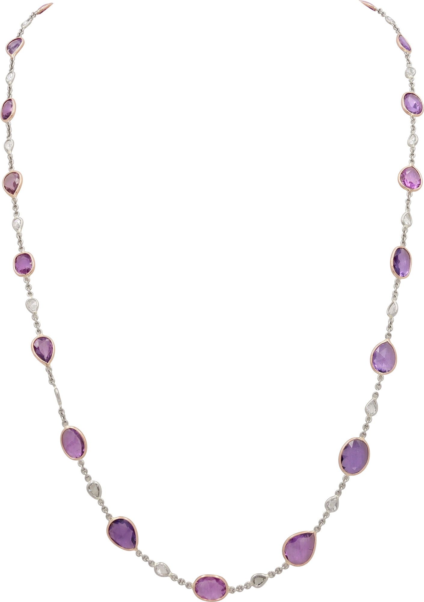 Purple Sapphire Necklace in platinum S521961