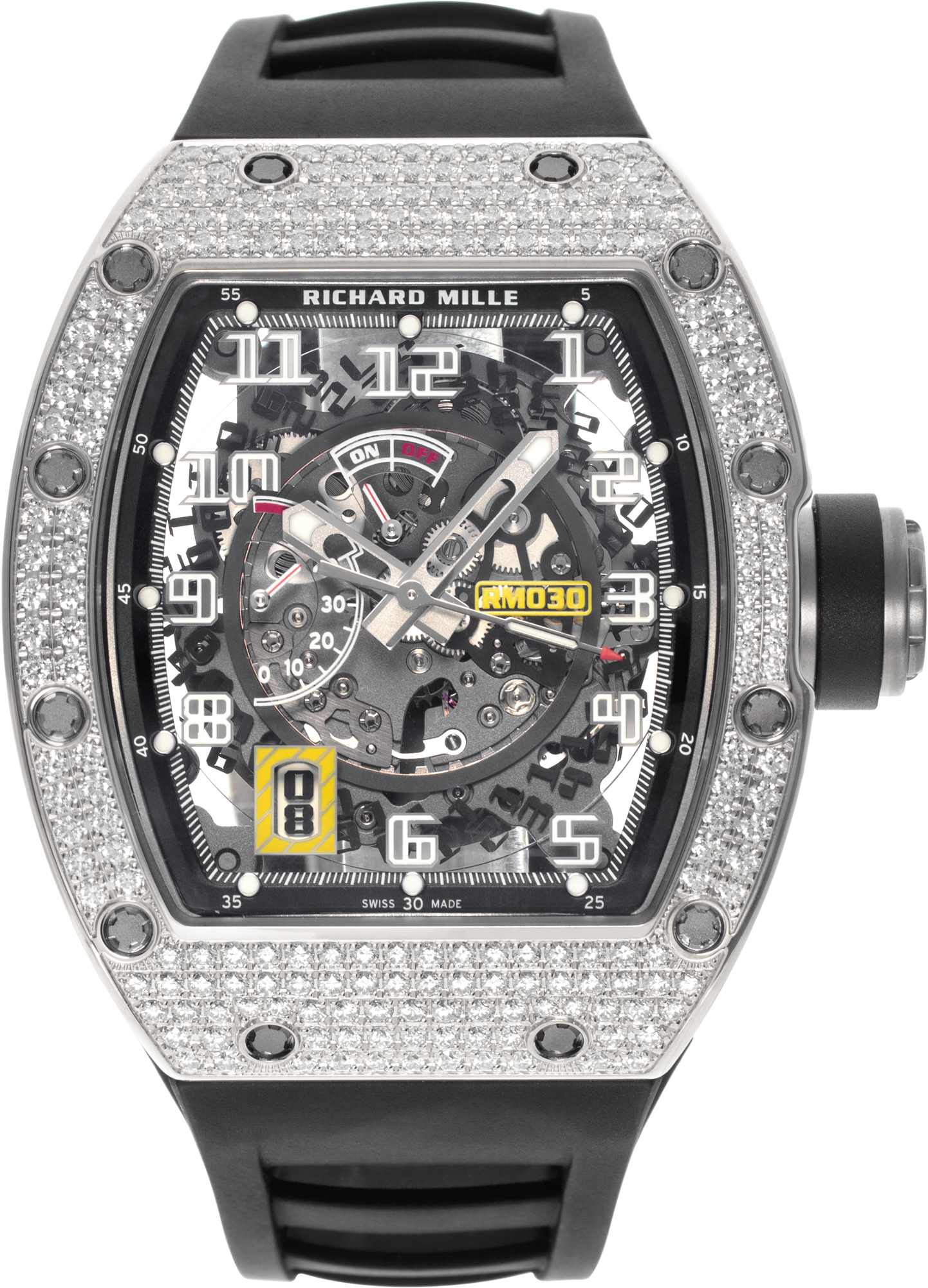 Pre-owned Richard Mille RM030 18k white gold & titanium