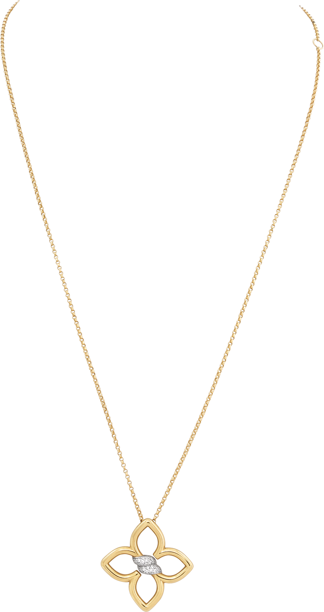 Roberto Coin 18k yellow gold Cialoma Diamond necklace
