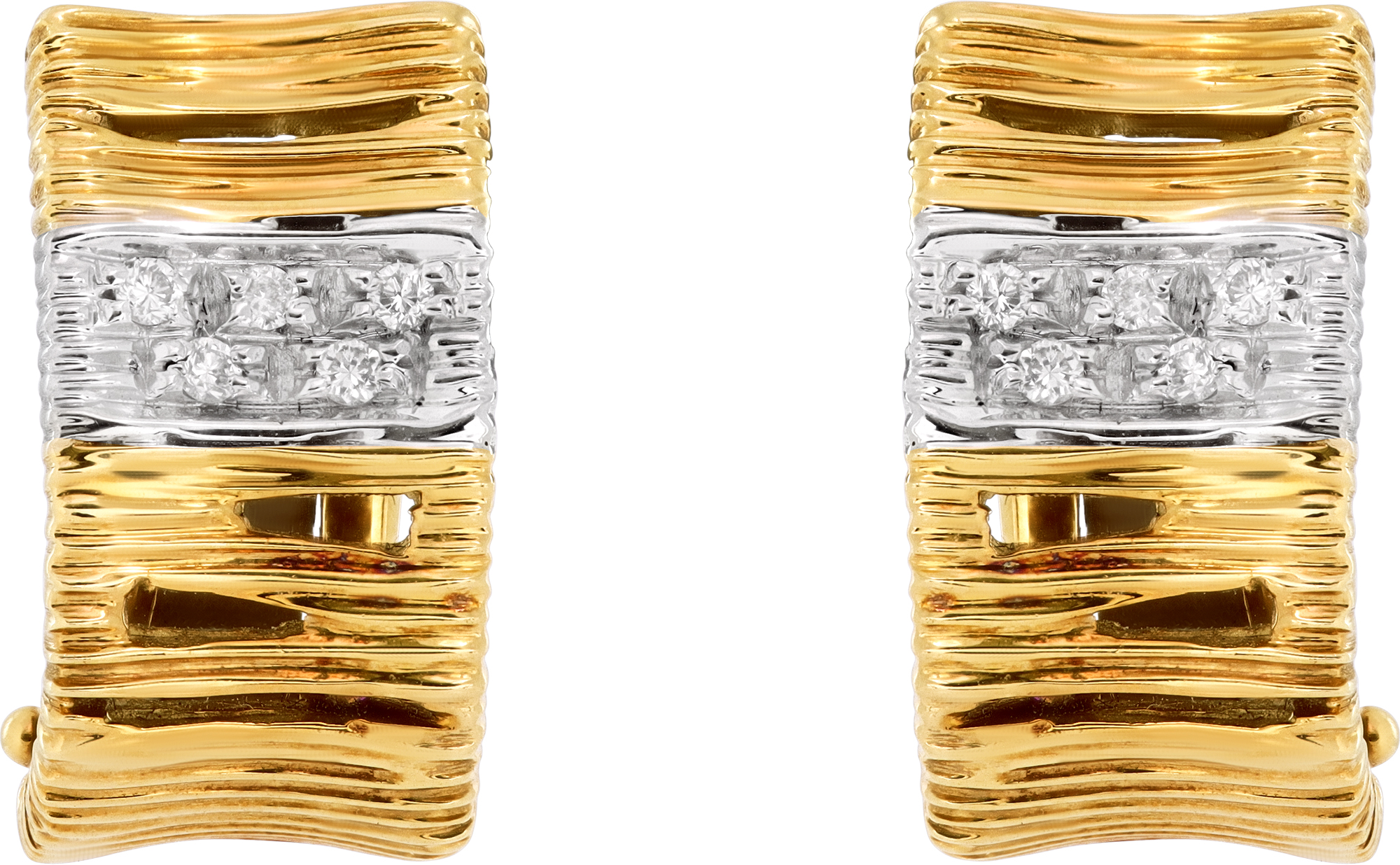Roberto Coin Elefantino collection earrings in 18k yellow gold with diamonds Roberto Coin Elefantino collection earrings in 18k yellow gold with diamonds