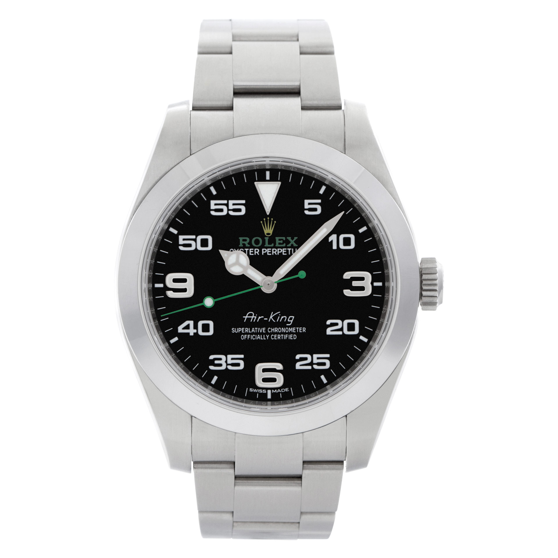 Rolex Air King 40mm Silver Black