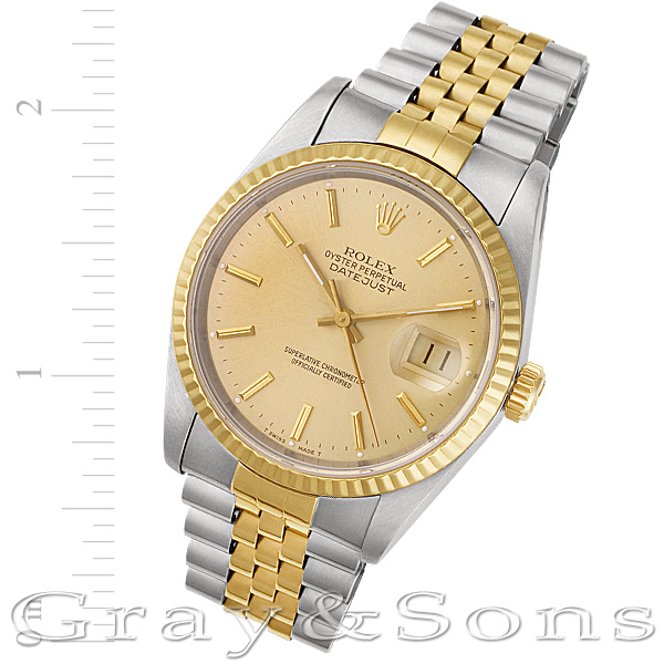 ロレックス ROLEX 16233 16013 純正 ブレス 幅15.5 コマ Pre-owned Rolex Datejust 16233 18k & steel 34mm auto watch
