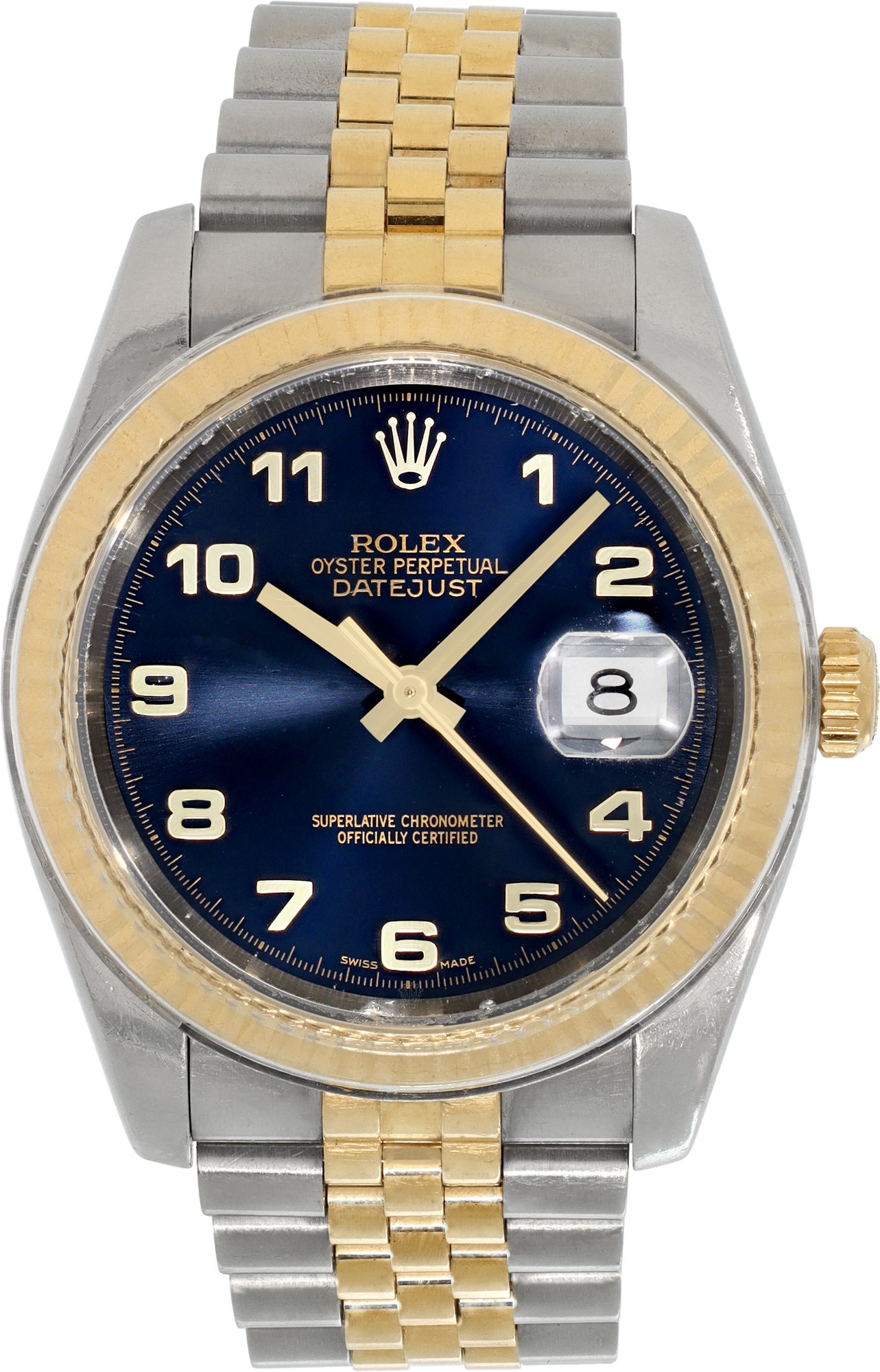 〇純正 ROLEX DTAEJUST 116233 YG/SS YZ7363-2 Used Rolex Datejust two-tone blue dial ref-116233 | Gray & Sons