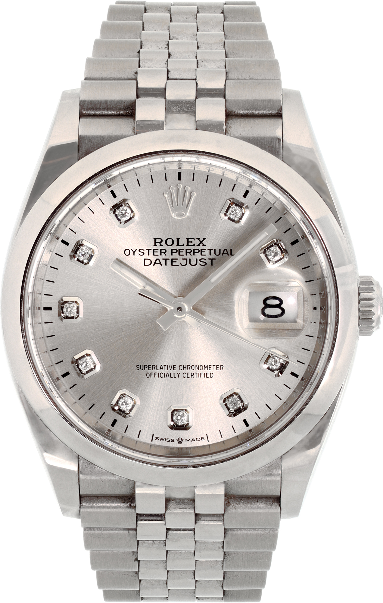Used Rolex Datejust 126200 Stainless Steel Silver dial W529683
