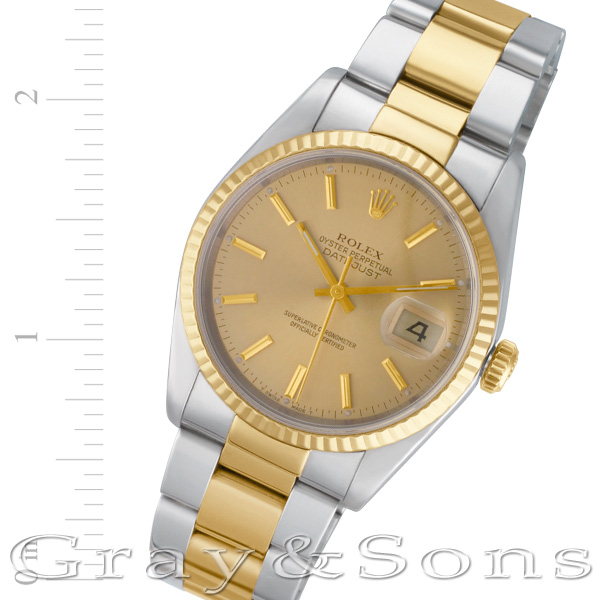 Used Rolex Datejust 16233 18k & steel 36mm auto W515532 | Gray & Sons