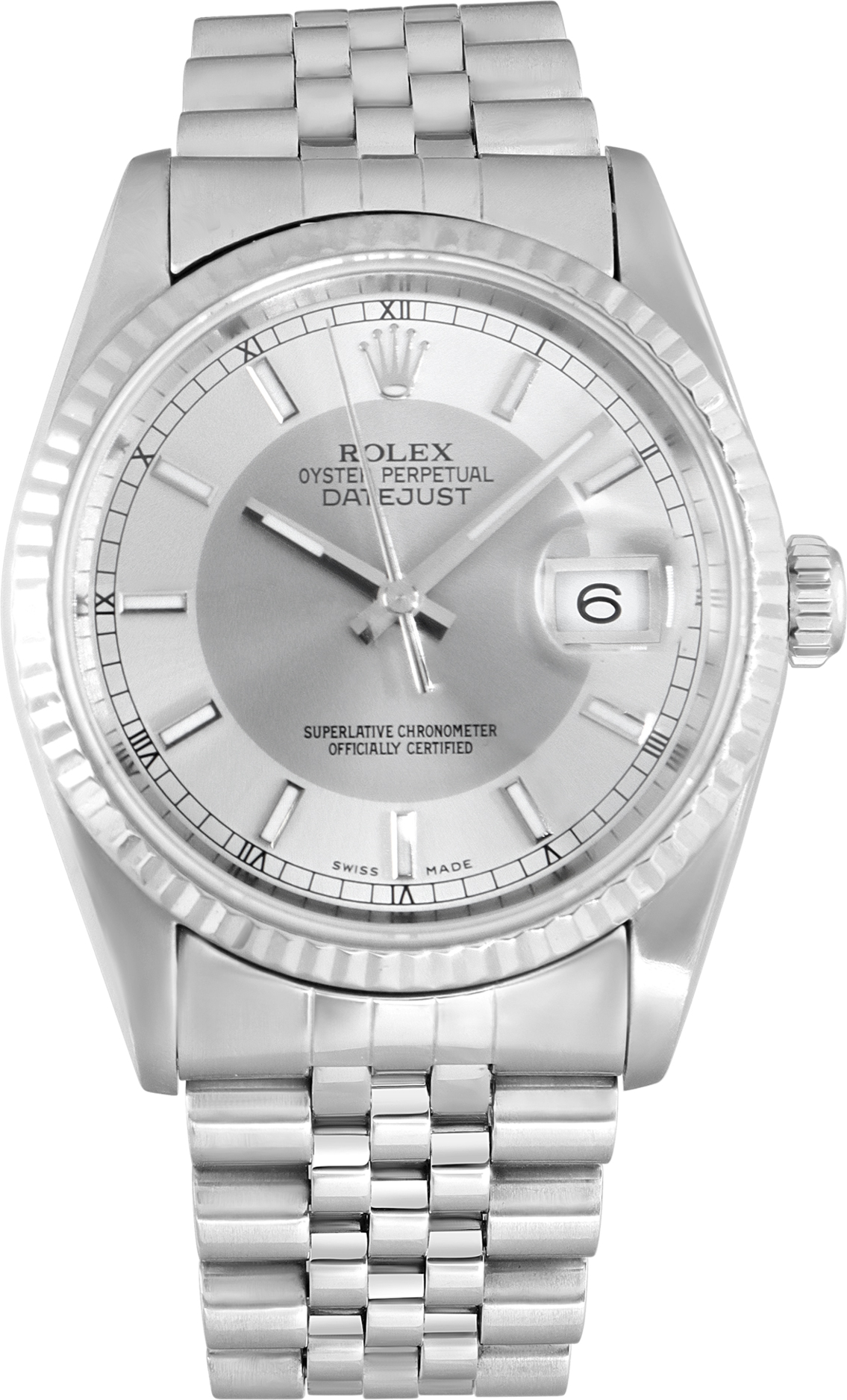 Pre-owned Rolex Datejust 16234 Stainless Steel 35mm auto wat