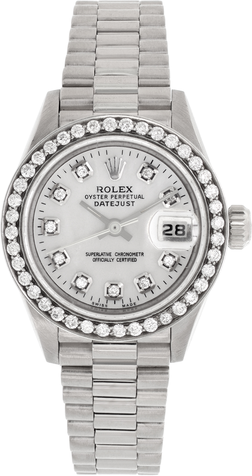 Pre-owned Rolex Datejust 69179 18k White Gold 26mm auto  display picture 3