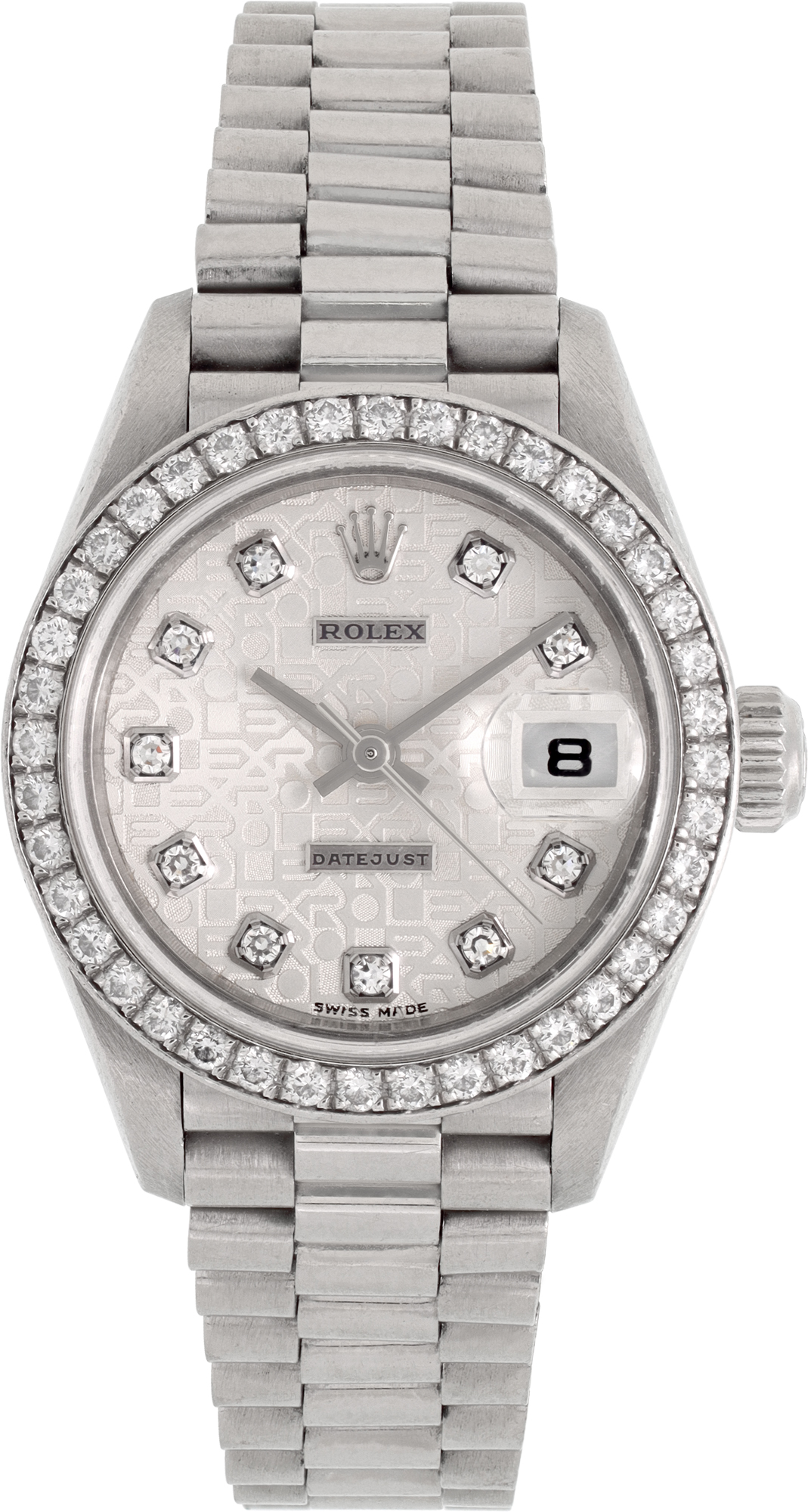 Preowned Rolex Datejust 79136 Platinum 26mm auto watch
