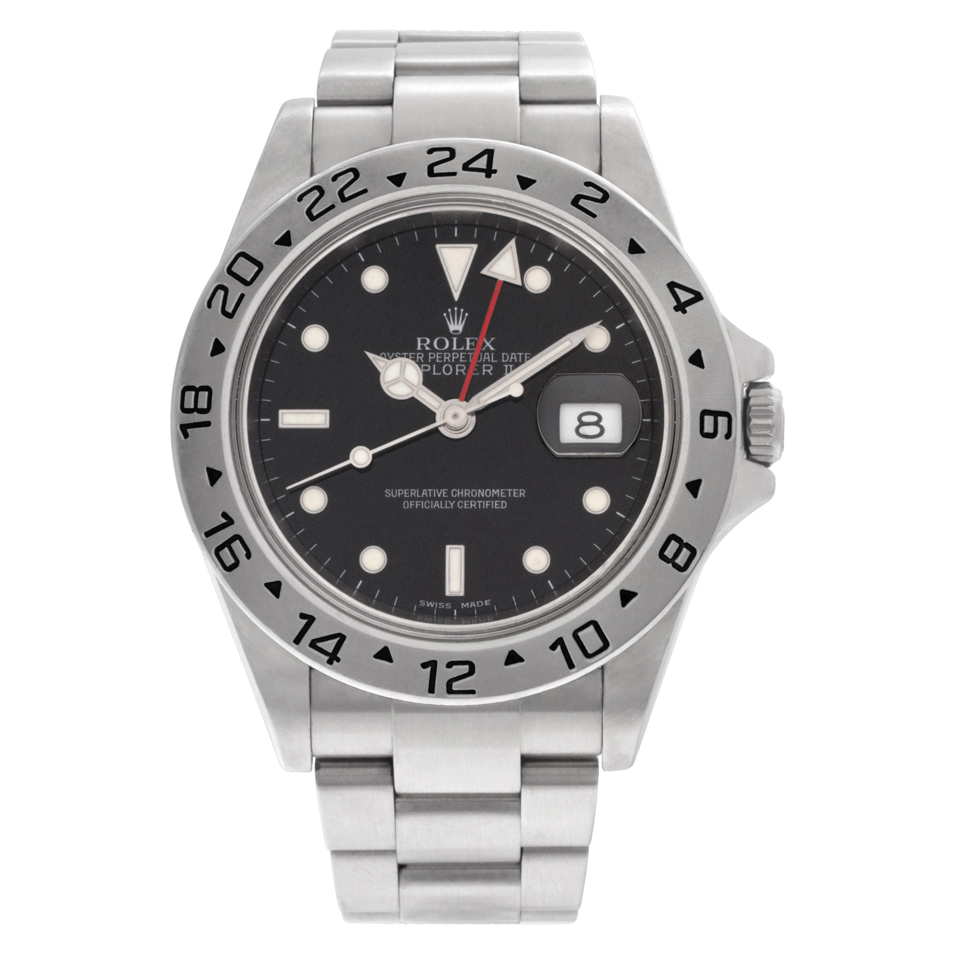 Used Rolex Explorer II 16570 Stainless Steel Black dial 39mm