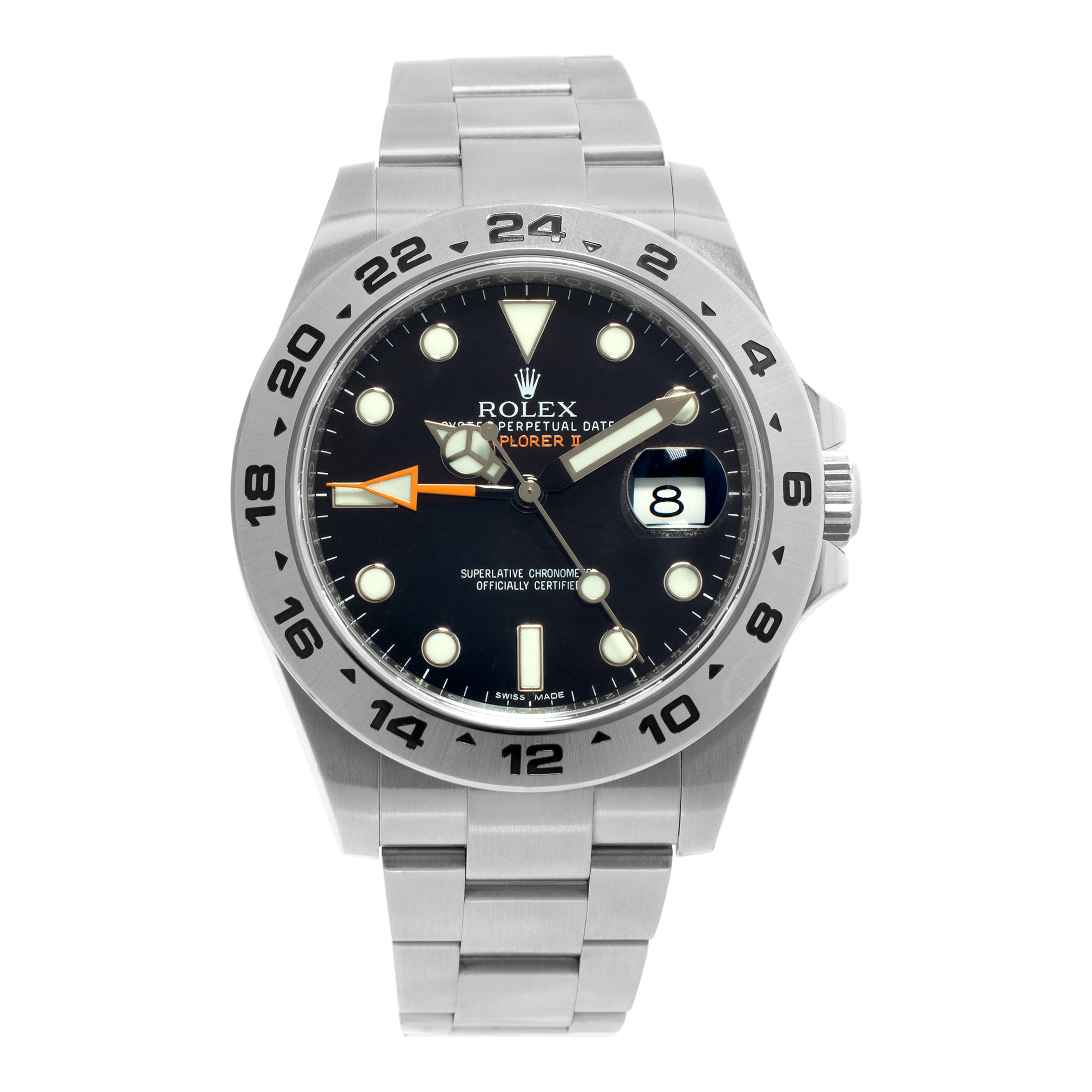 Pre-owned Rolex Explorer II 216570 Stainless Steel W527304
