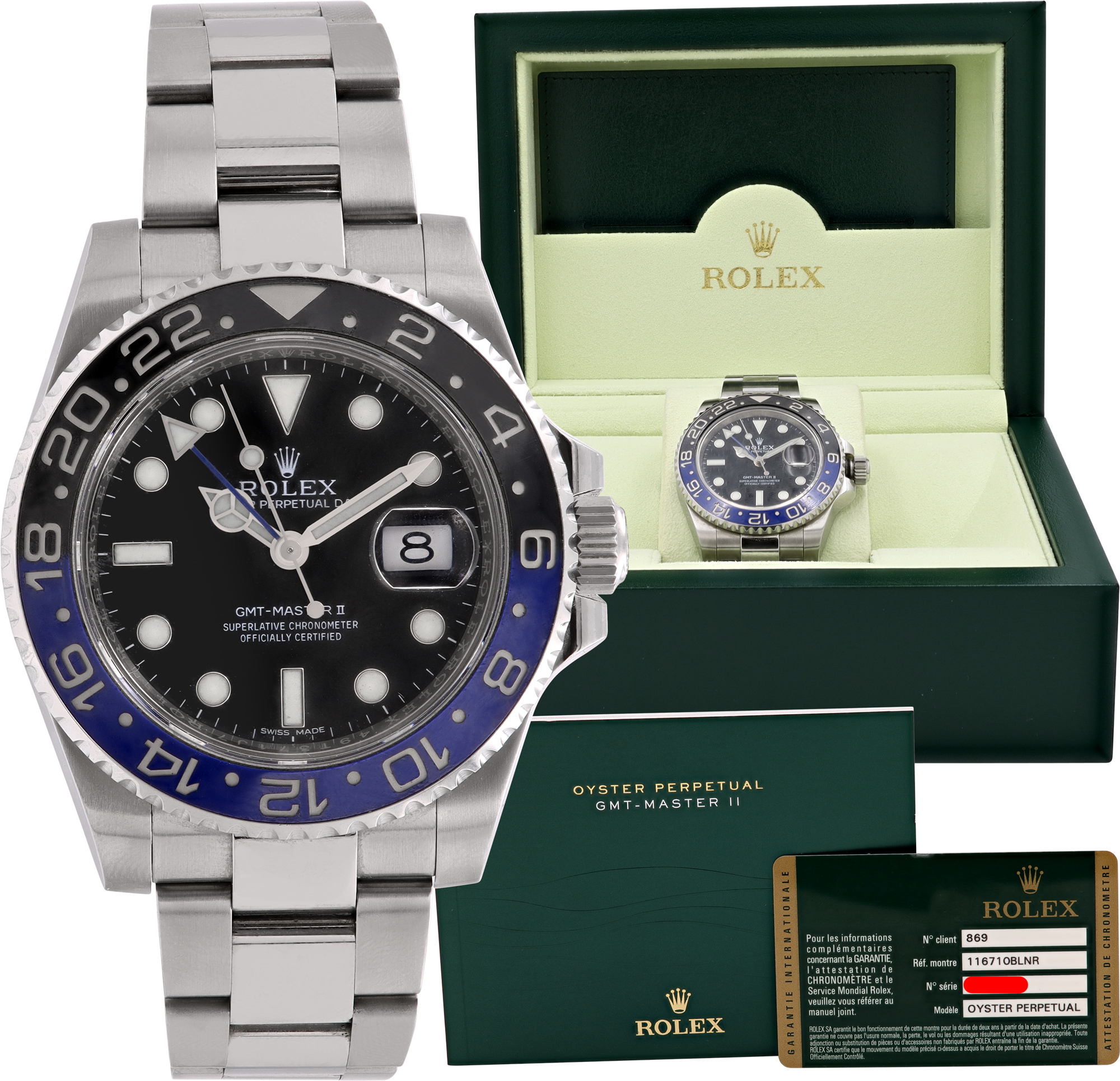 Rolex GMT Master II Batman 40mm 116710BLNR W530688 \_p