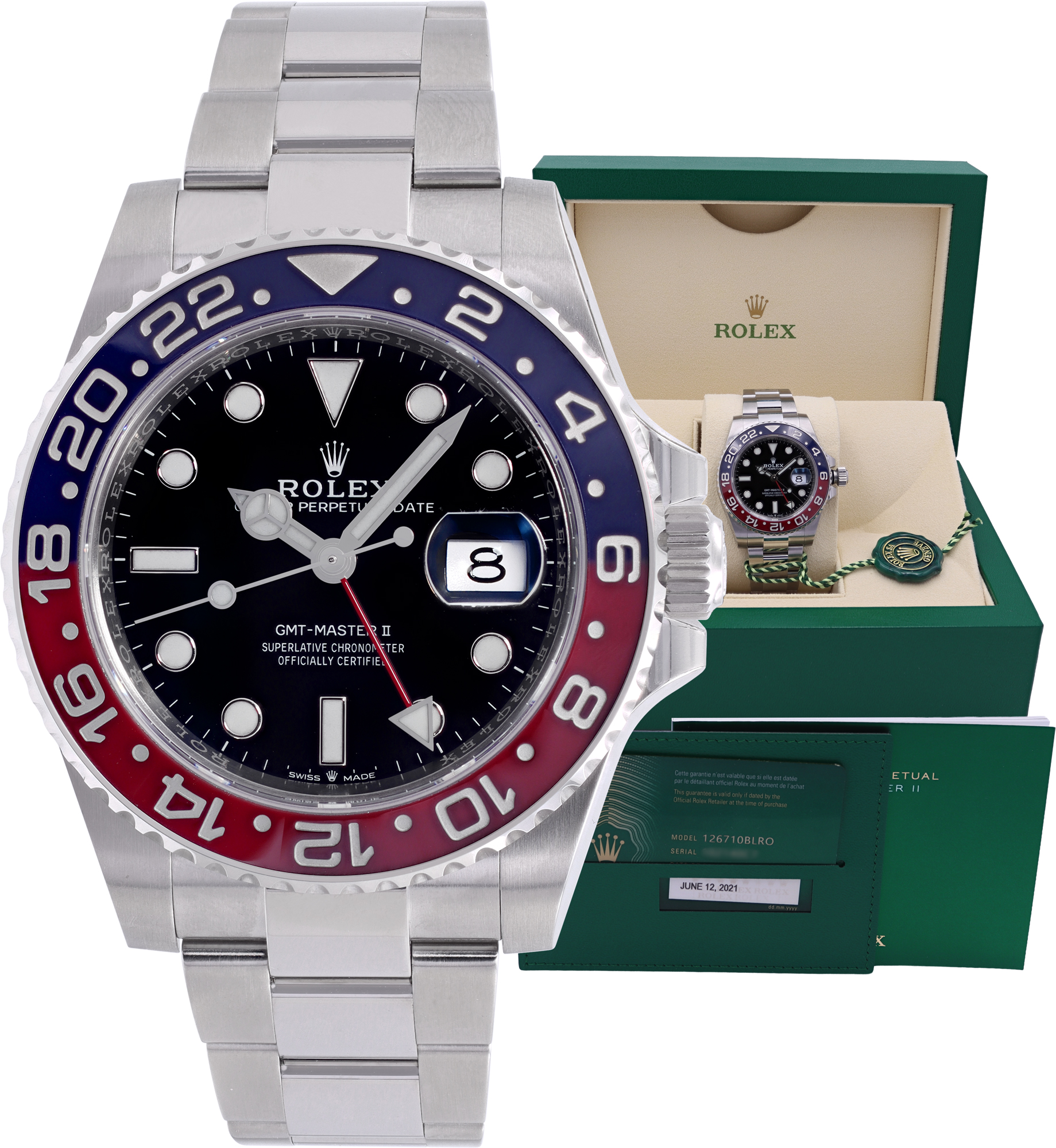 Rolex GMT Master II Pepsi 40mm 126710blro W530165 \_p