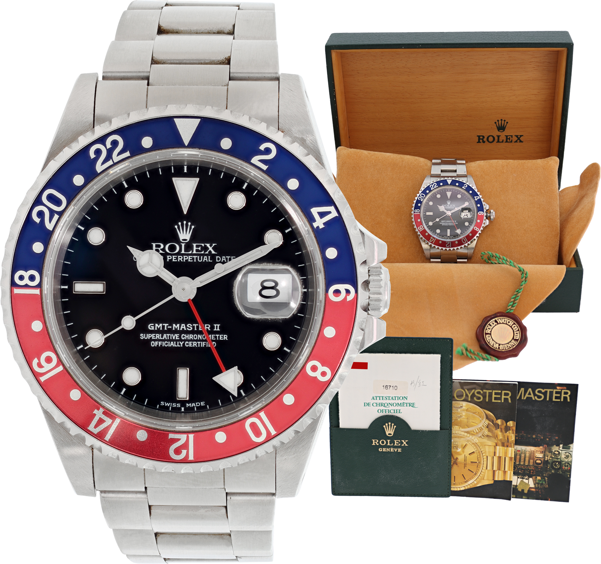 Rolex GMT Master Pepsi 40mm 16710 W529594 \_p