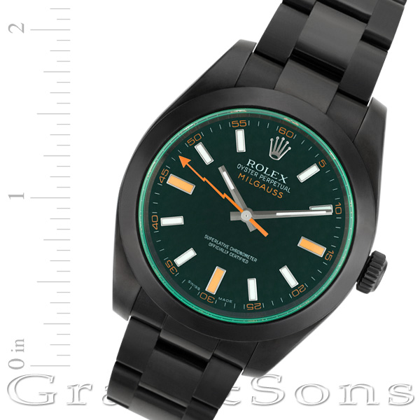 Used Rolex Milgauss 116400 Stainless Steel 40mm W516292 | Gray & Sons