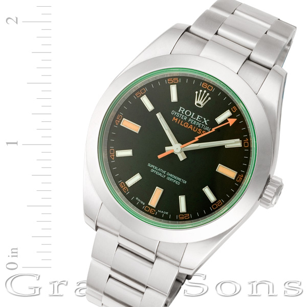 メルニックROLEX Used Rolex Milgauss 116400GV Stainless Steel W517387 | Gray & Sons