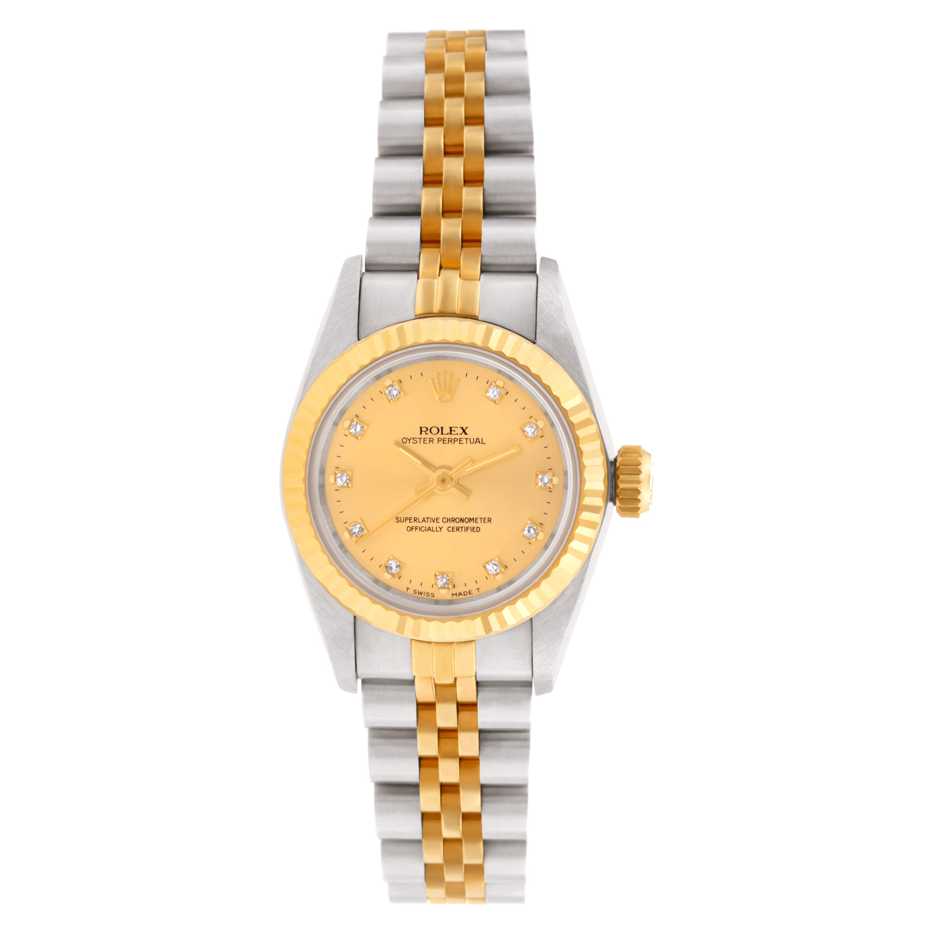ROLEX OYSTER PERPETUAL LADY 67193 3コマ Rolex Oyster Perpetual Steel and Gold (two tone) 67193