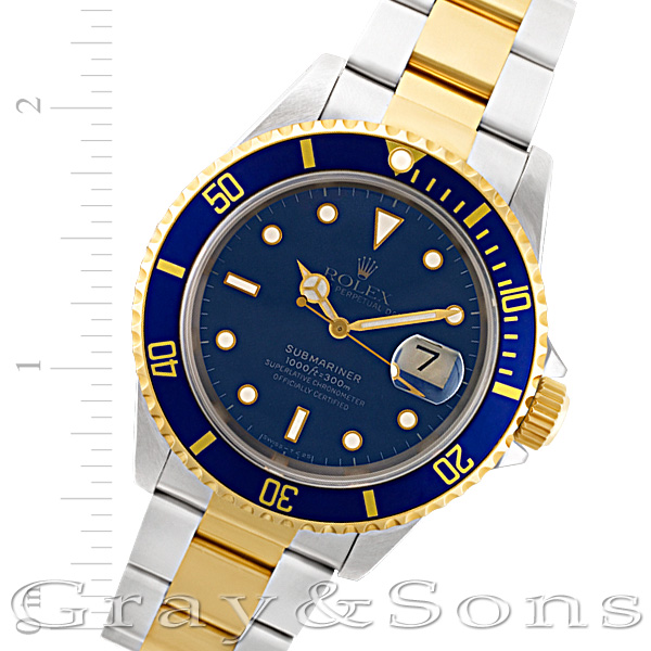 Preowned Rolex Submariner 16613 18k & steel 40mm W516421 | Gray & Sons