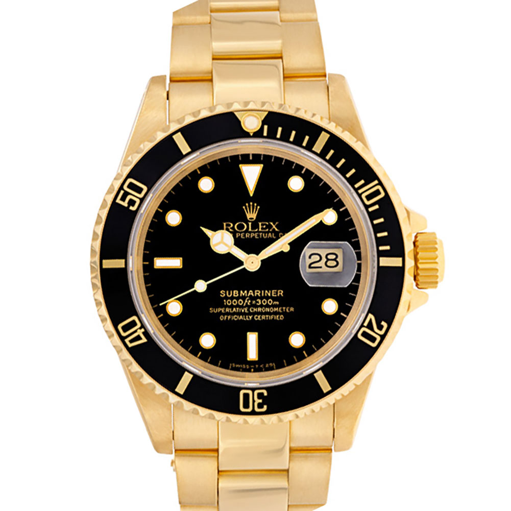 Used Rolex Submariner 16618 18k 40mm auto watch W518566 | Gray & Sons