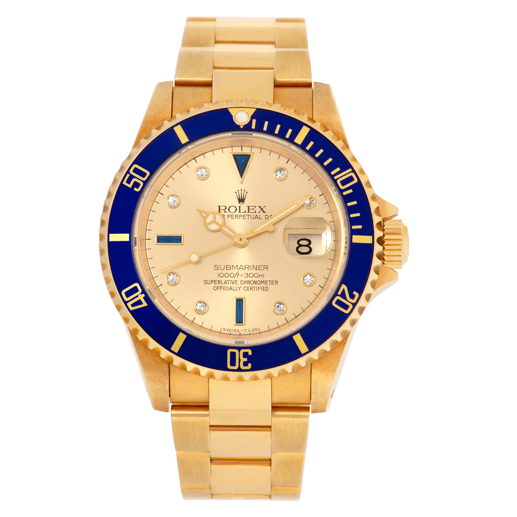Pre-owned Rolex Submariner 16618 18k 40mm auto W524471