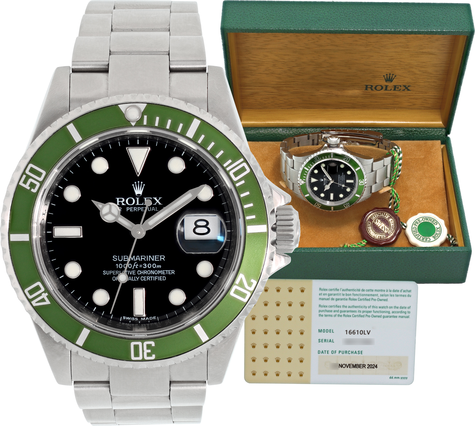 Rolex Submariner "Kermit" 40mm 16610lv W529869 \_p