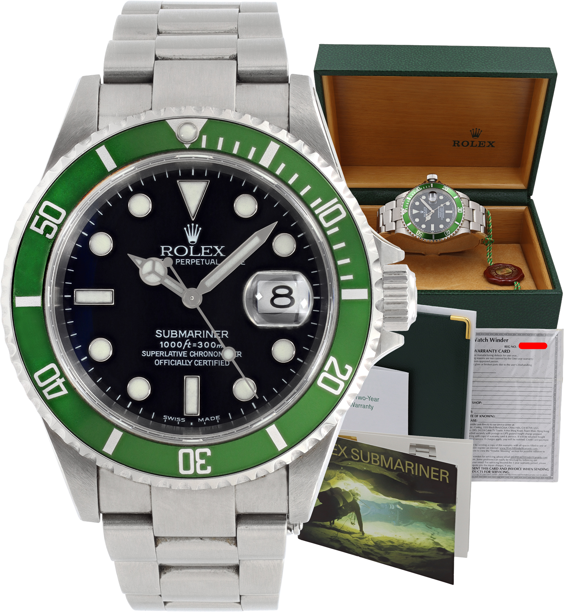 Rolex Submariner Kermit "Kermit" 40mm 16610 W530355 \_p