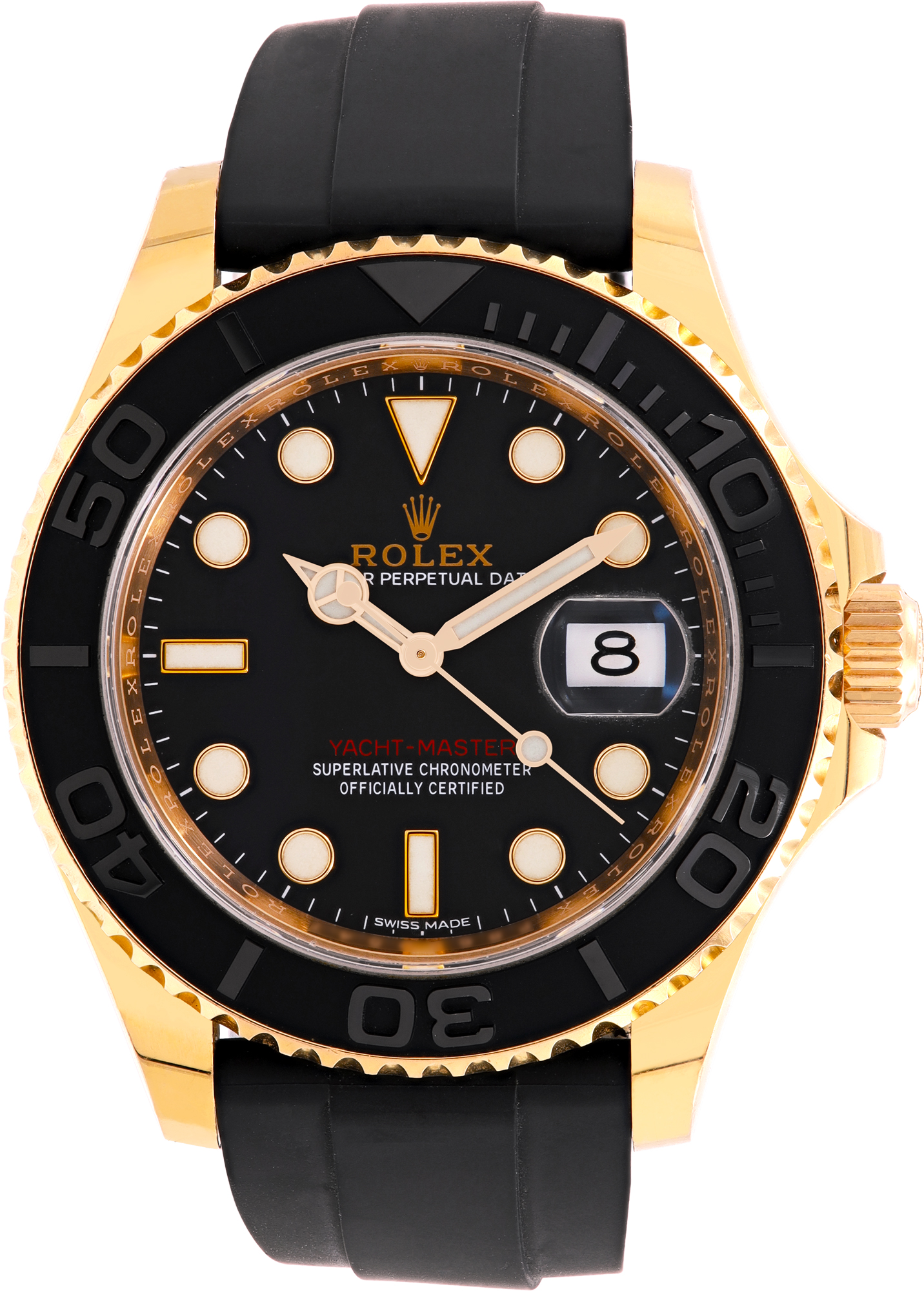 Preowned Rolex Yacht-Master 116655 18k rose gold 40mm auto