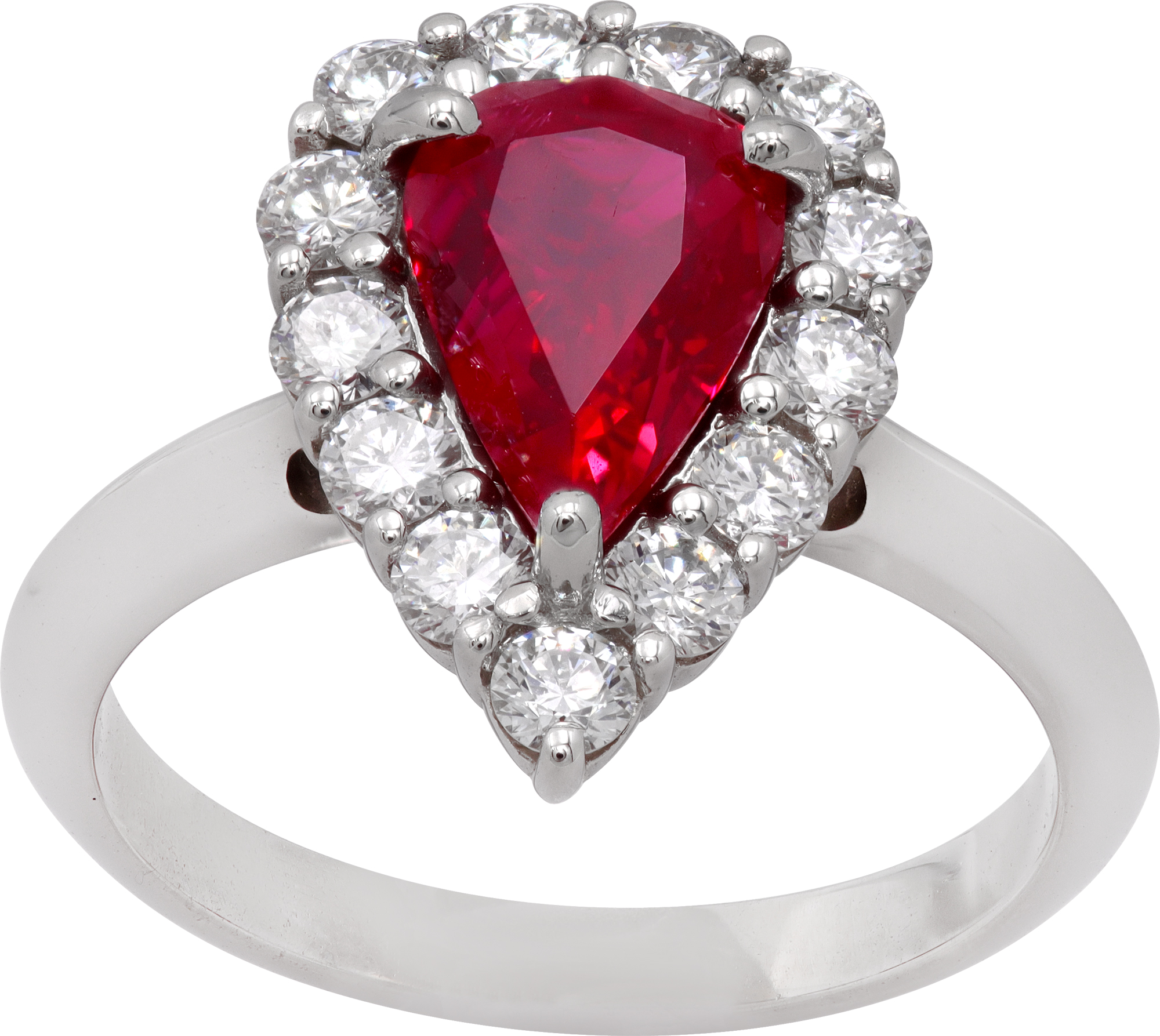 Ruby and Diamond ring in platinum S521958