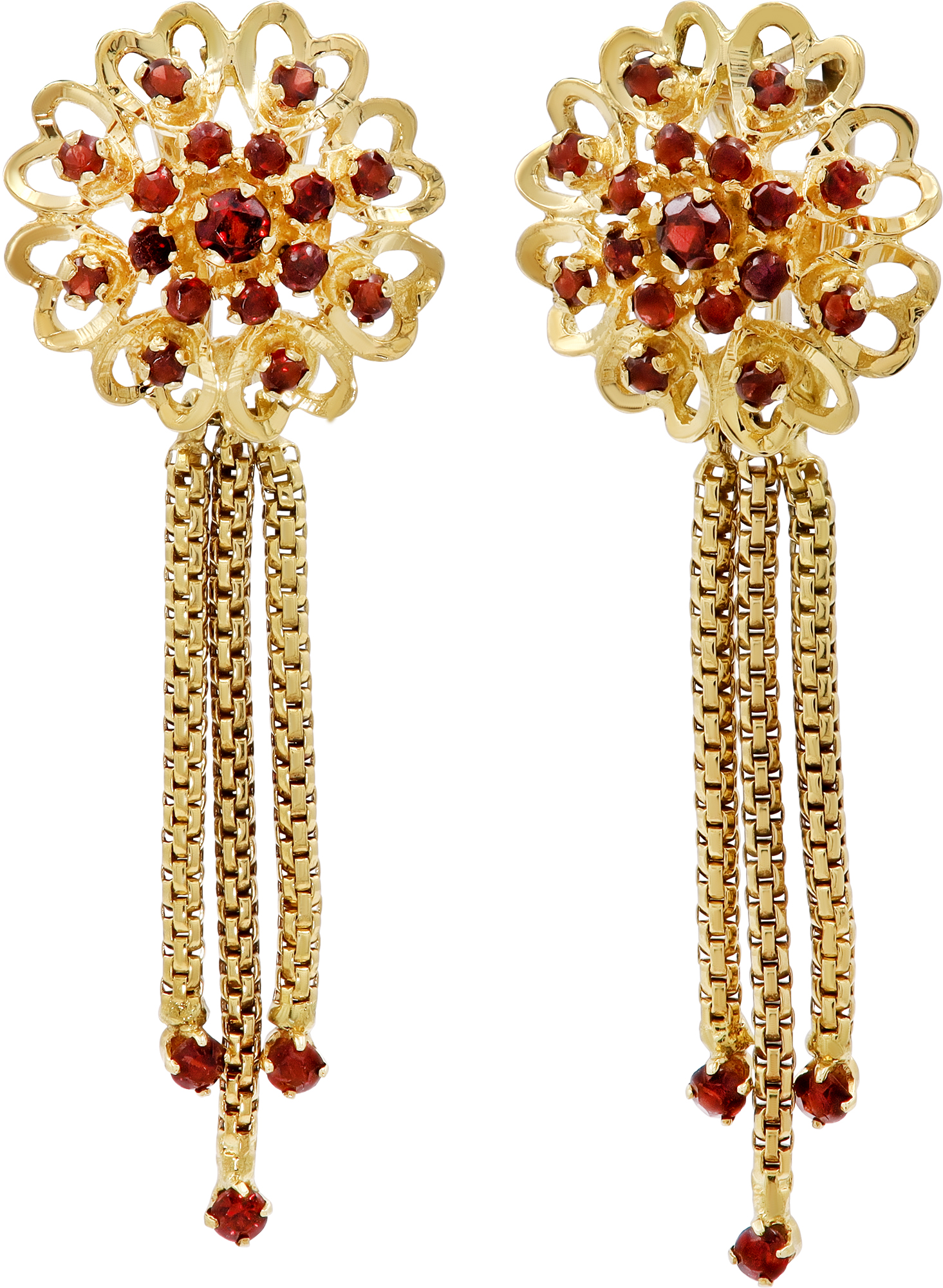 Ruby drop earrings in 18k yellow gold Ruby drop earrings in 18k yellow gold