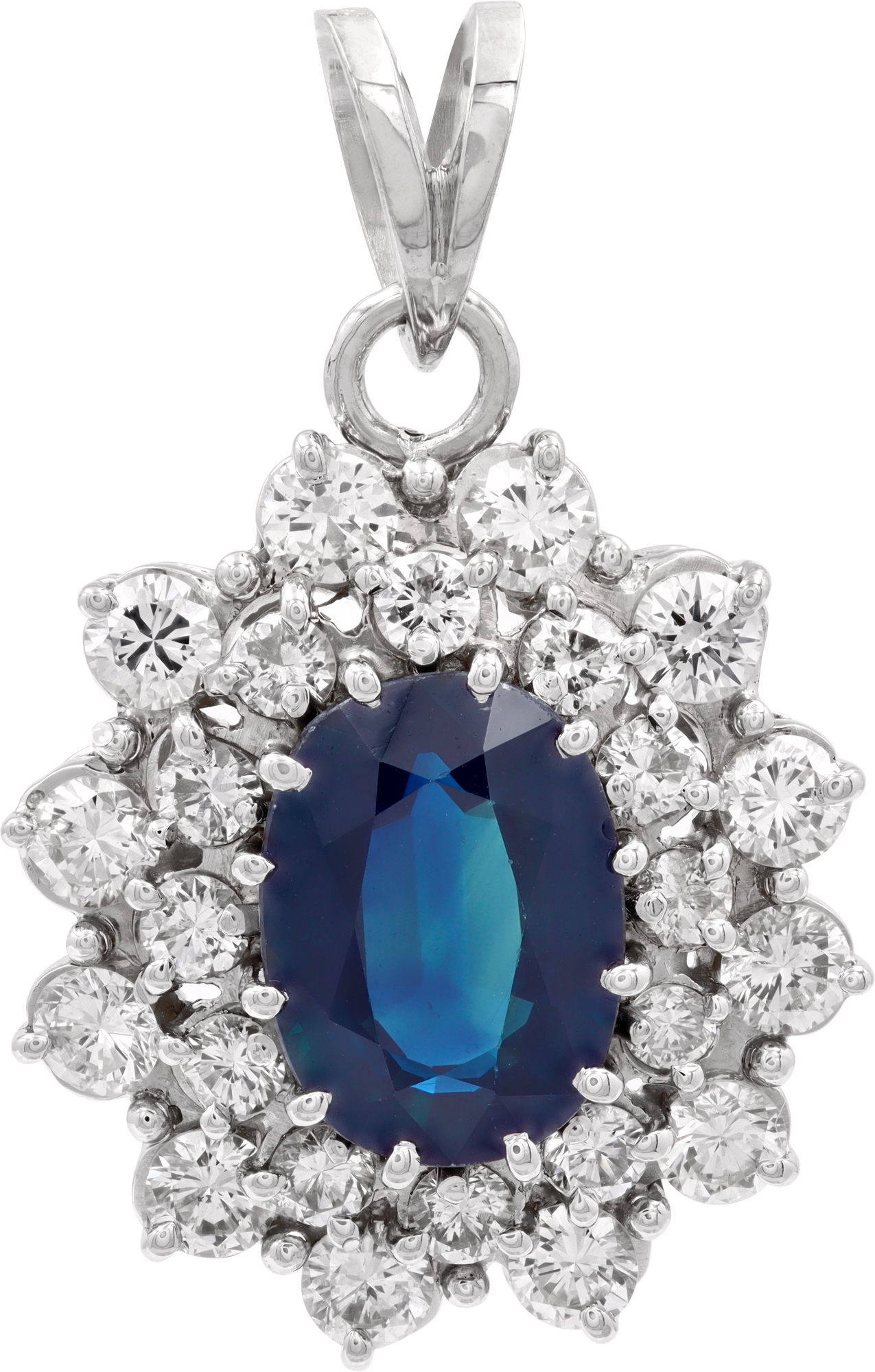 Sapphire and Diamond Pendant Double Halo S521960
