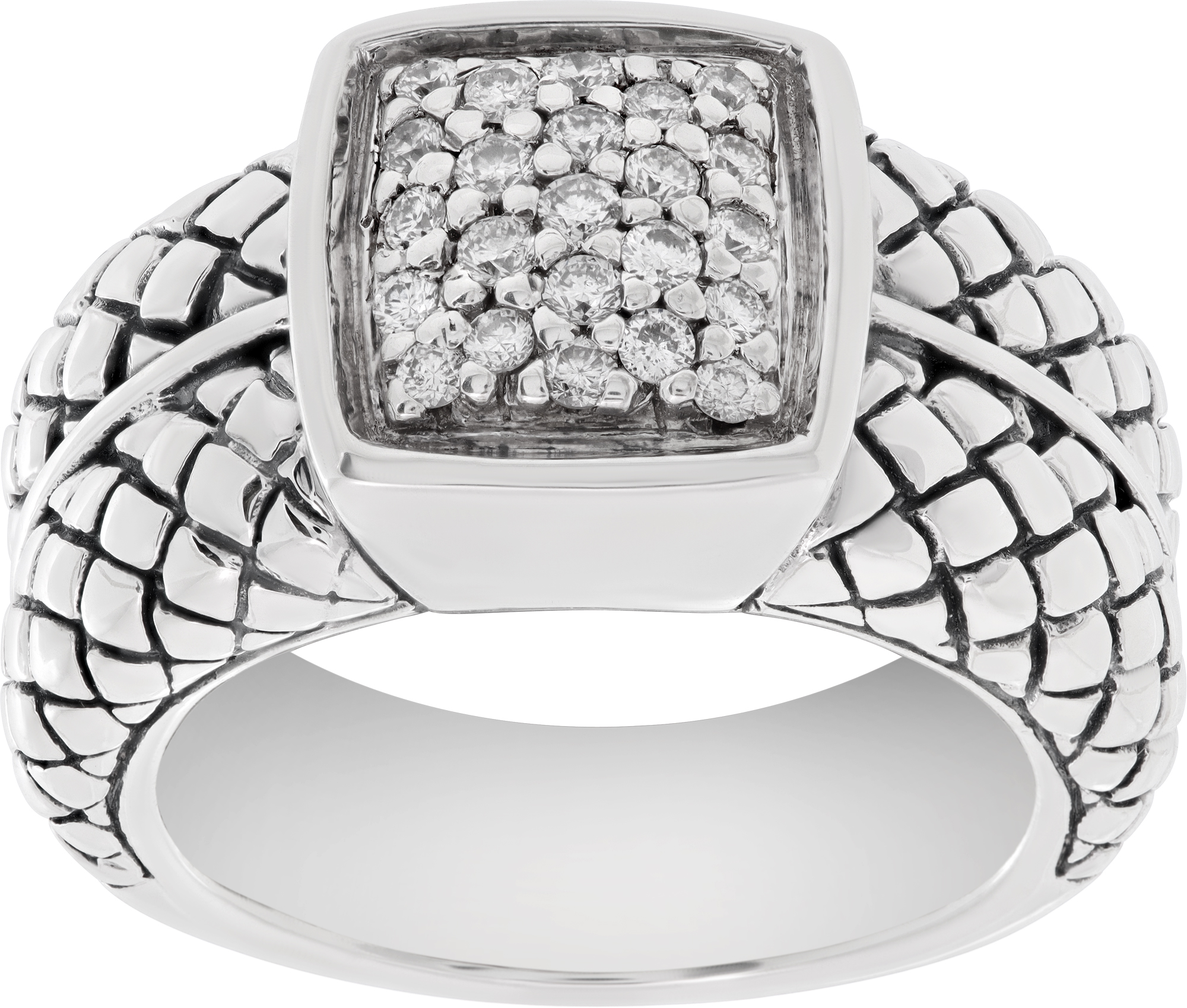 Scott Kay sterling silver ring with diamonds. 0.23 carats in diamonds Scott Kay sterling silver ring with diamonds. 0.23 carats in diamonds