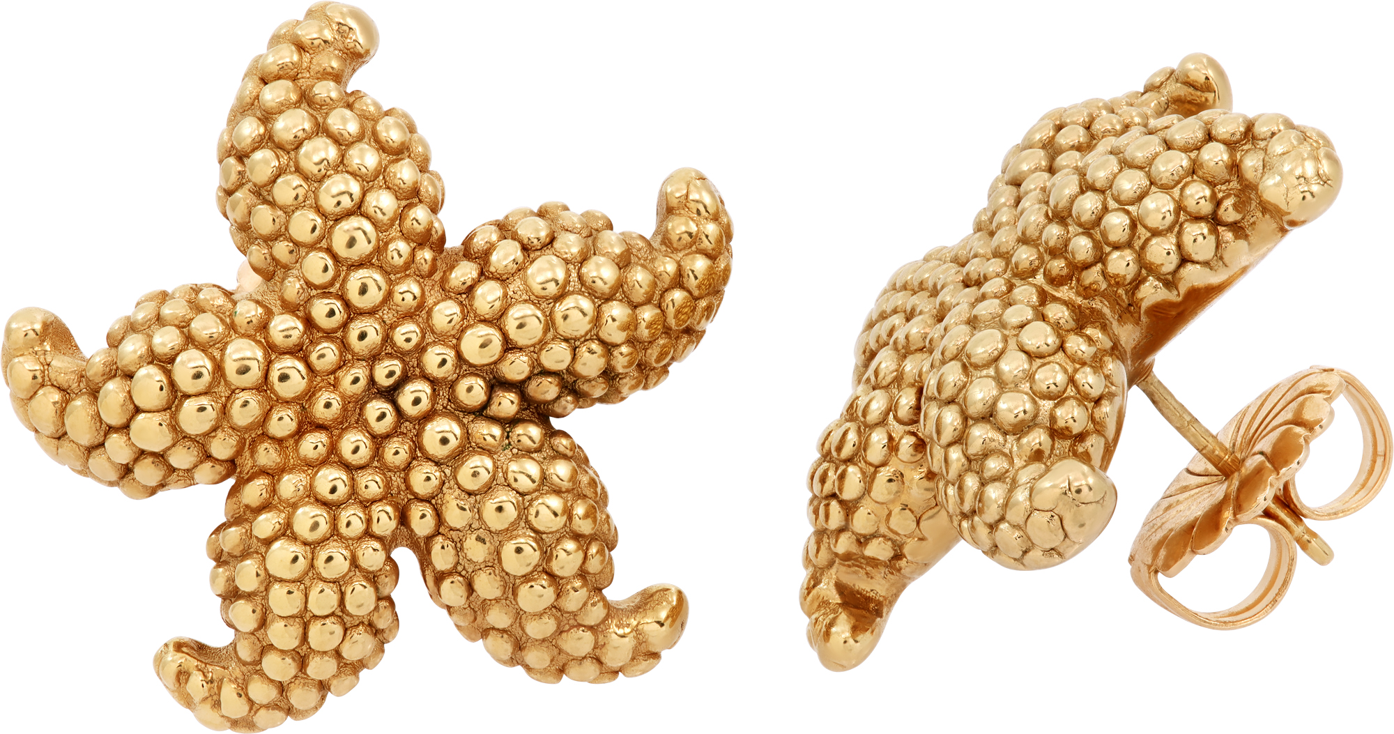 Starfish Studs/Earrings in 14k yellow gold N518591