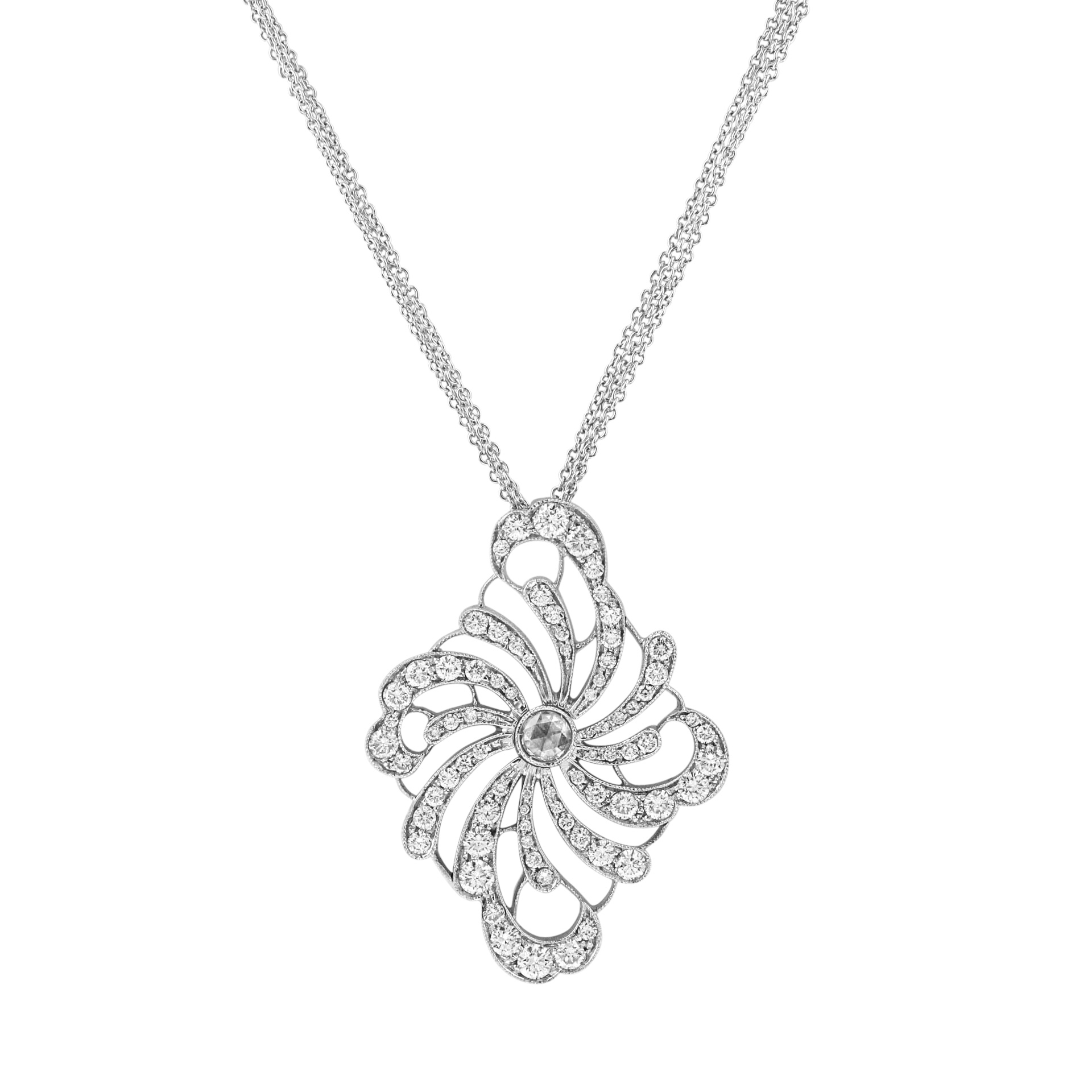 Stefan Hafner Necklace in 18k white gold | Gray & Sons Jewelers