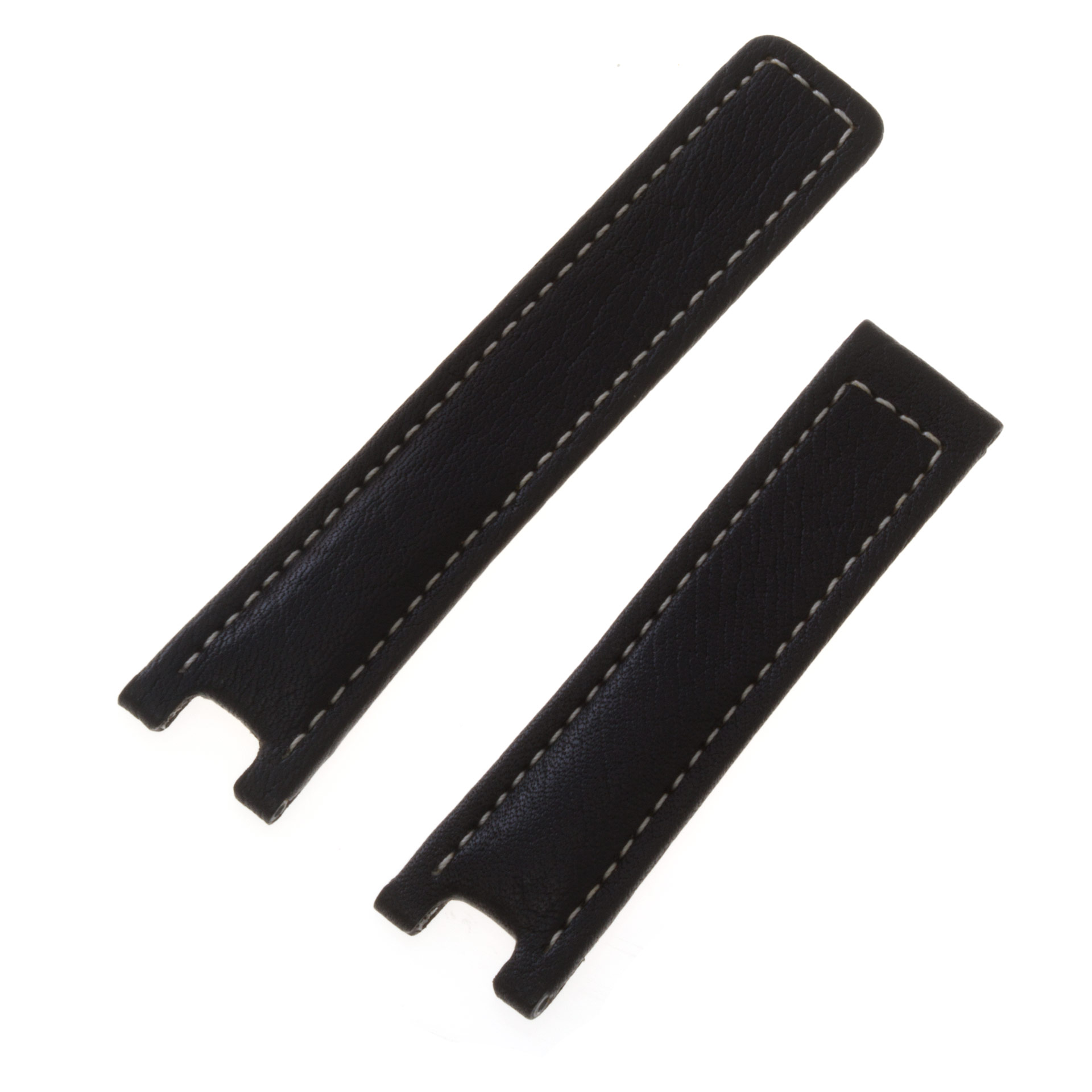 Tag Heuer black leather strap for deployant buckle 19 x 17