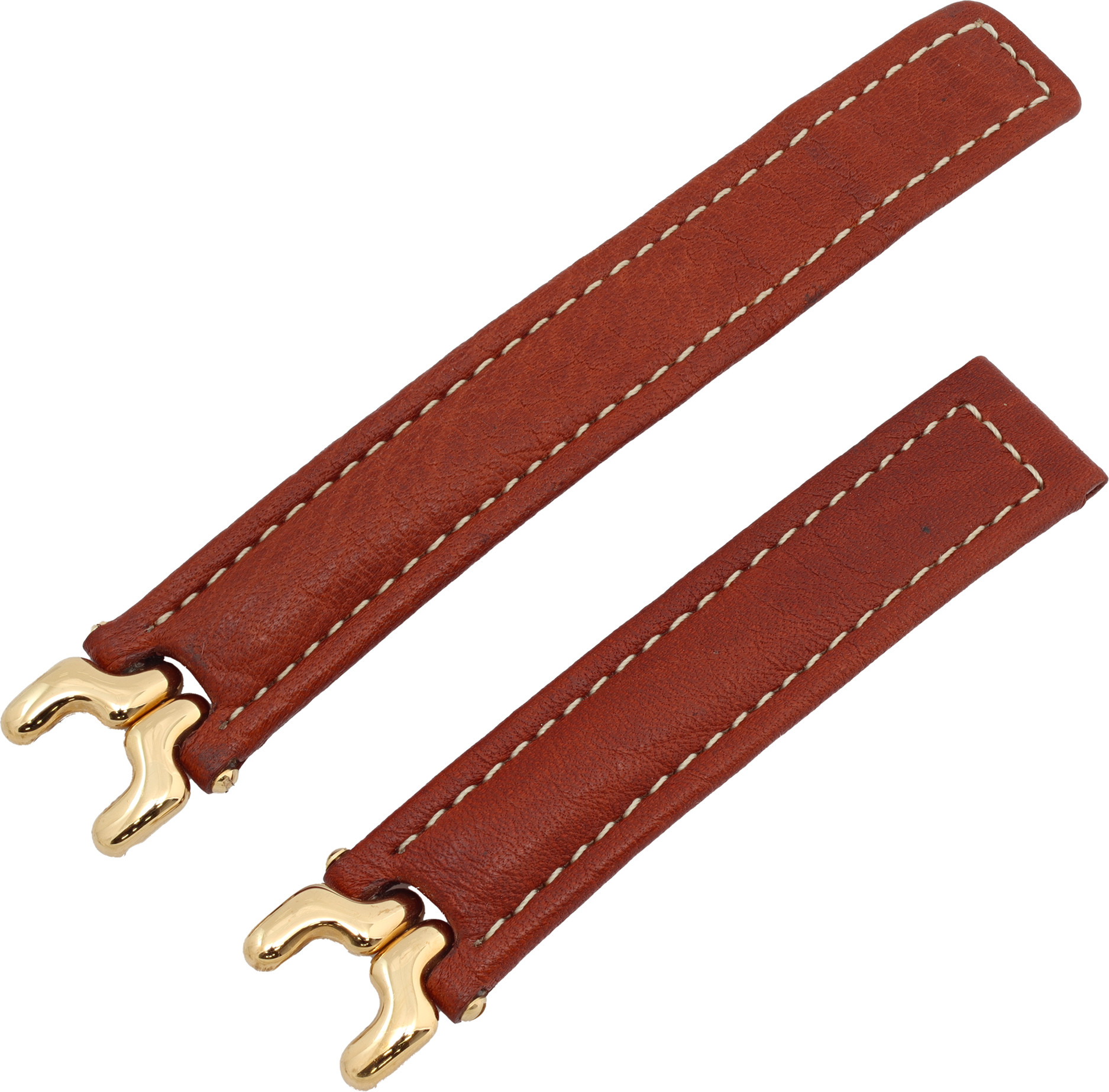 Tag Heuer Brown leather strap with original buckle and white - Main Image