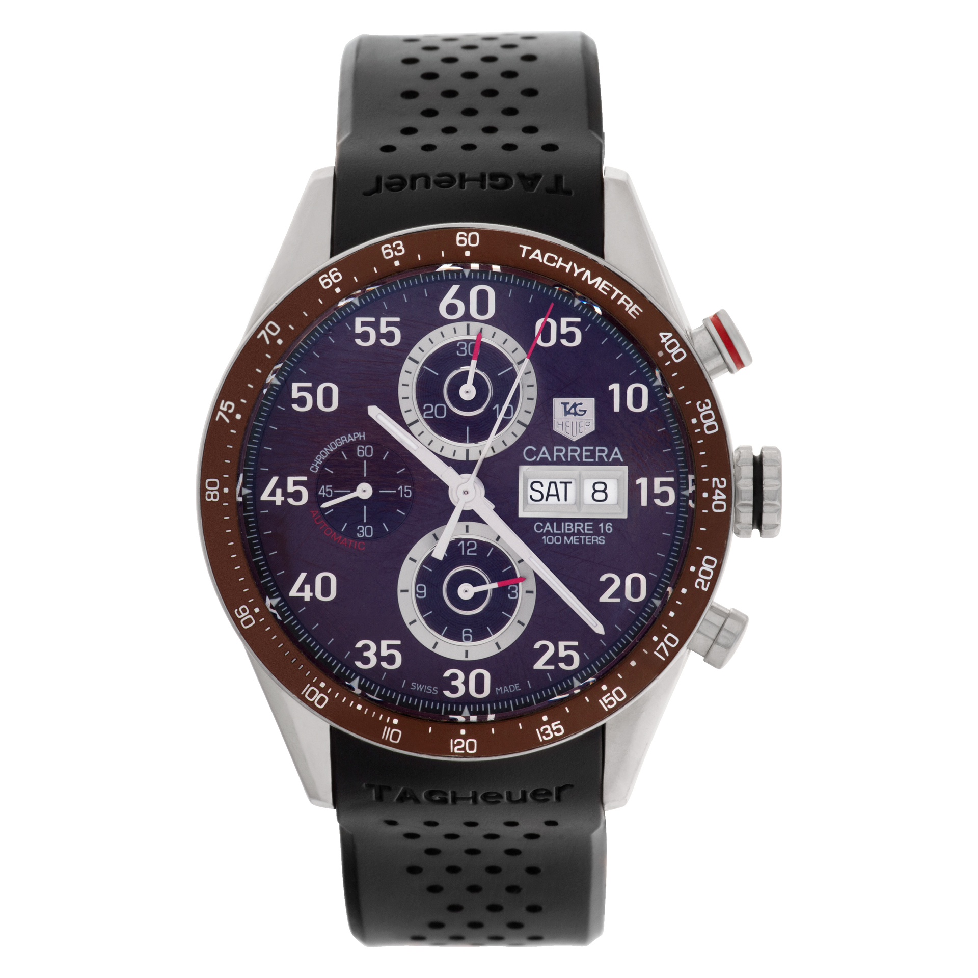 TAG Heuer Carrera 自動巻き時計キャリパー16ブラウン Used Tag Heuer Carrera 