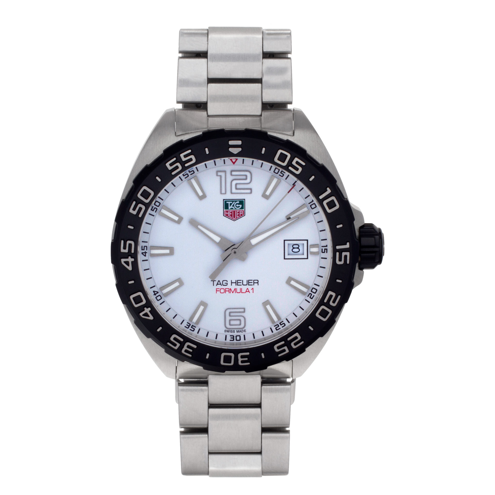 Used Tag Heuer Formula 1 WAZ1111 Stainless Steel White dial