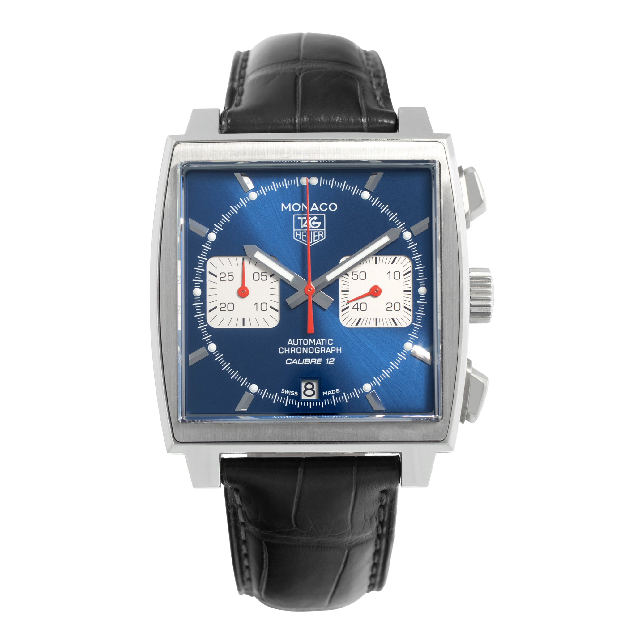 Pre-owned Tag Heuer Monaco Calibre 12 CAW2111-0 stainless